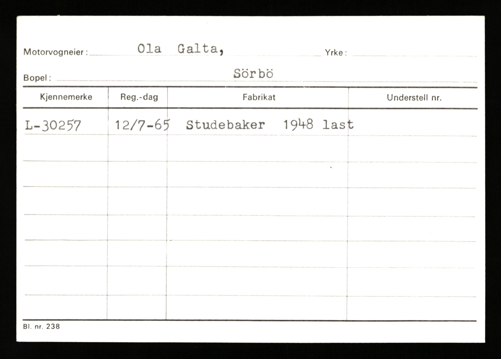 Stavanger trafikkstasjon, AV/SAST-A-101942/0/G/L0005: Registreringsnummer: 23000 - 34245, 1930-1971, p. 2245