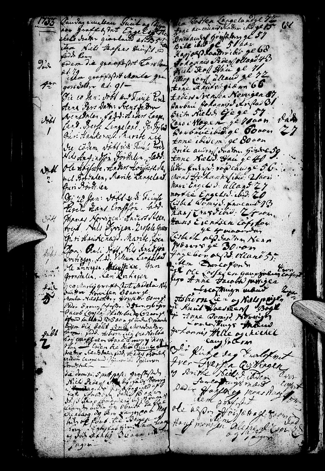 Os sokneprestembete, SAB/A-99929: Parish register (official) no. A 4, 1669-1760, p. 68