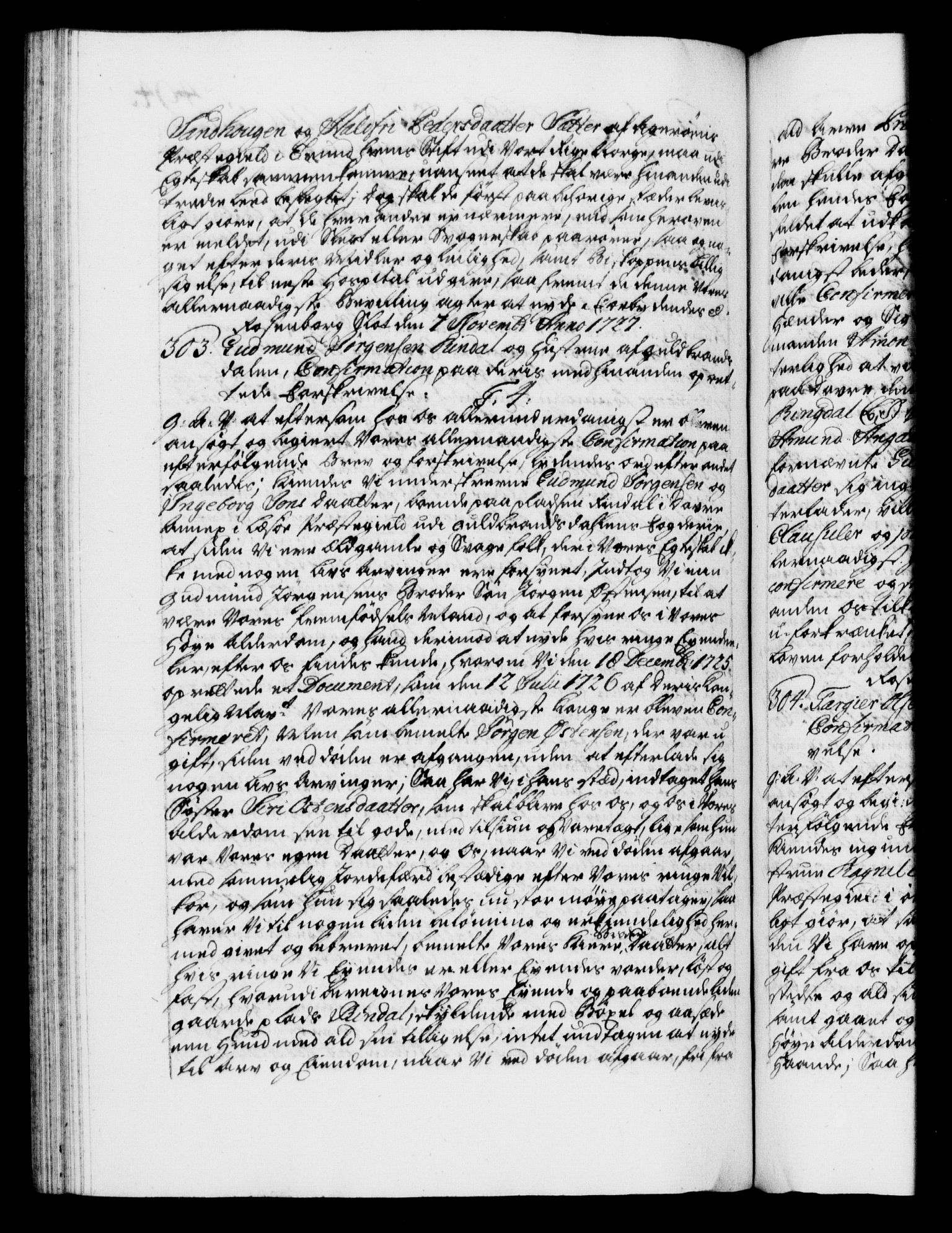 Danske Kanselli 1572-1799, RA/EA-3023/F/Fc/Fca/Fcaa/L0025: Norske registre, 1726-1728, p. 494b