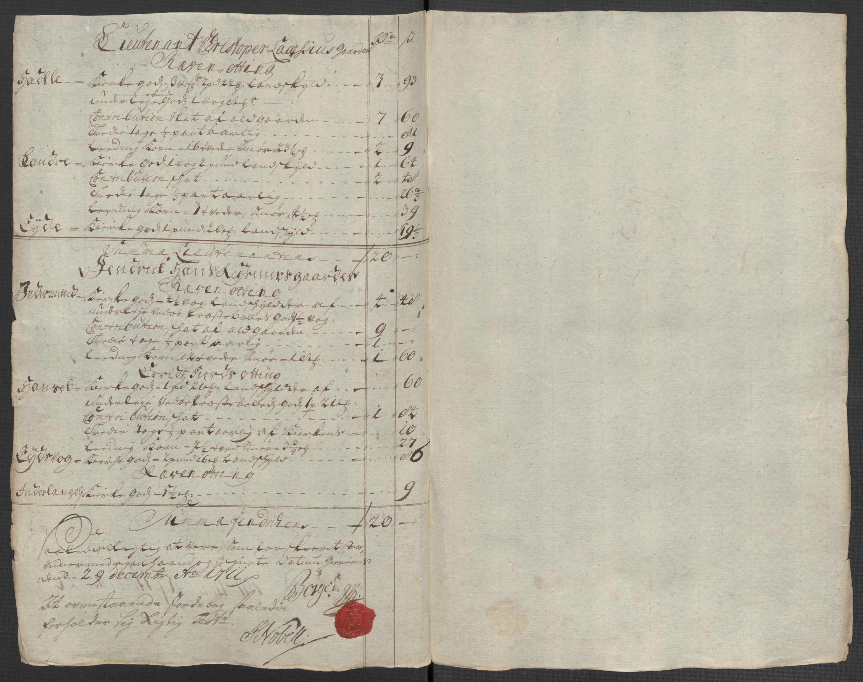 Rentekammeret inntil 1814, Reviderte regnskaper, Fogderegnskap, RA/EA-4092/R55/L3660: Fogderegnskap Romsdal, 1711, p. 407