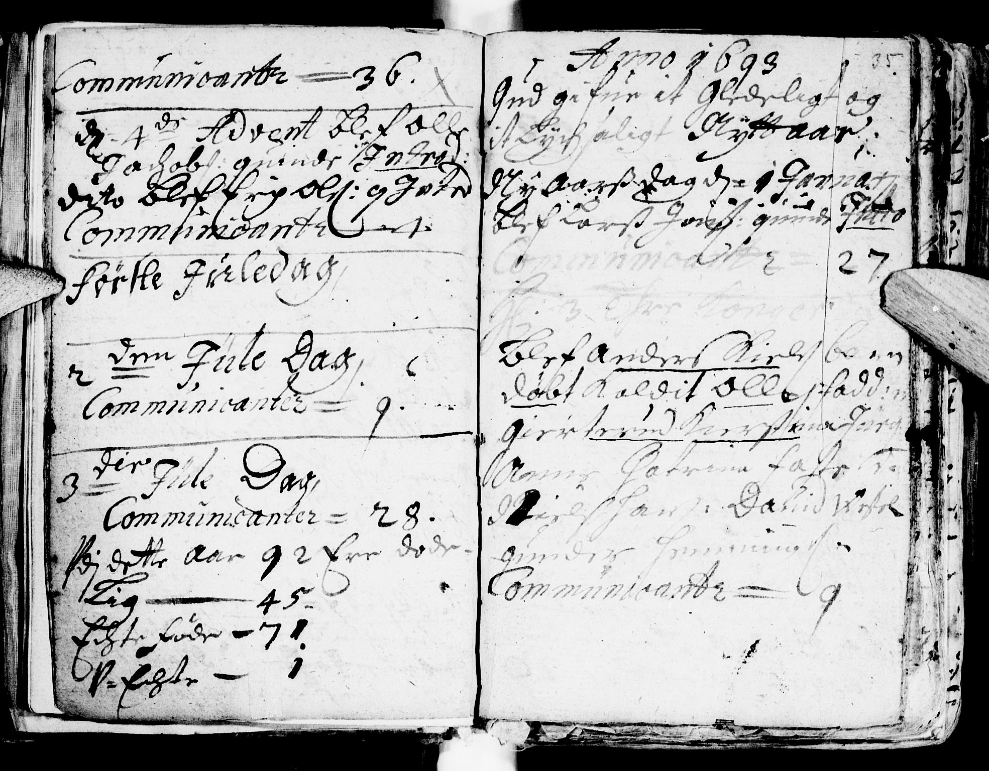 Ministerialprotokoller, klokkerbøker og fødselsregistre - Sør-Trøndelag, SAT/A-1456/681/L0923: Parish register (official) no. 681A01, 1691-1700, p. 35