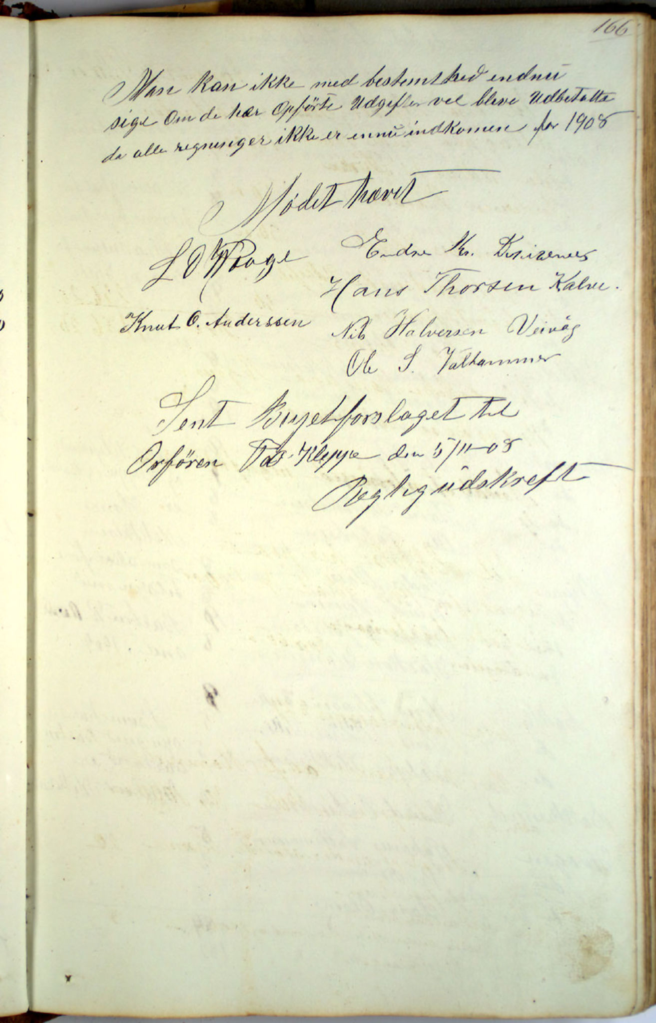 Austevoll kommune. Fattigstyret, IKAH/1244-311/A/Aa/L0001: Møtebok for Møgster fattigkommisjon og fattigstyre, 1846-1920, p. 166a