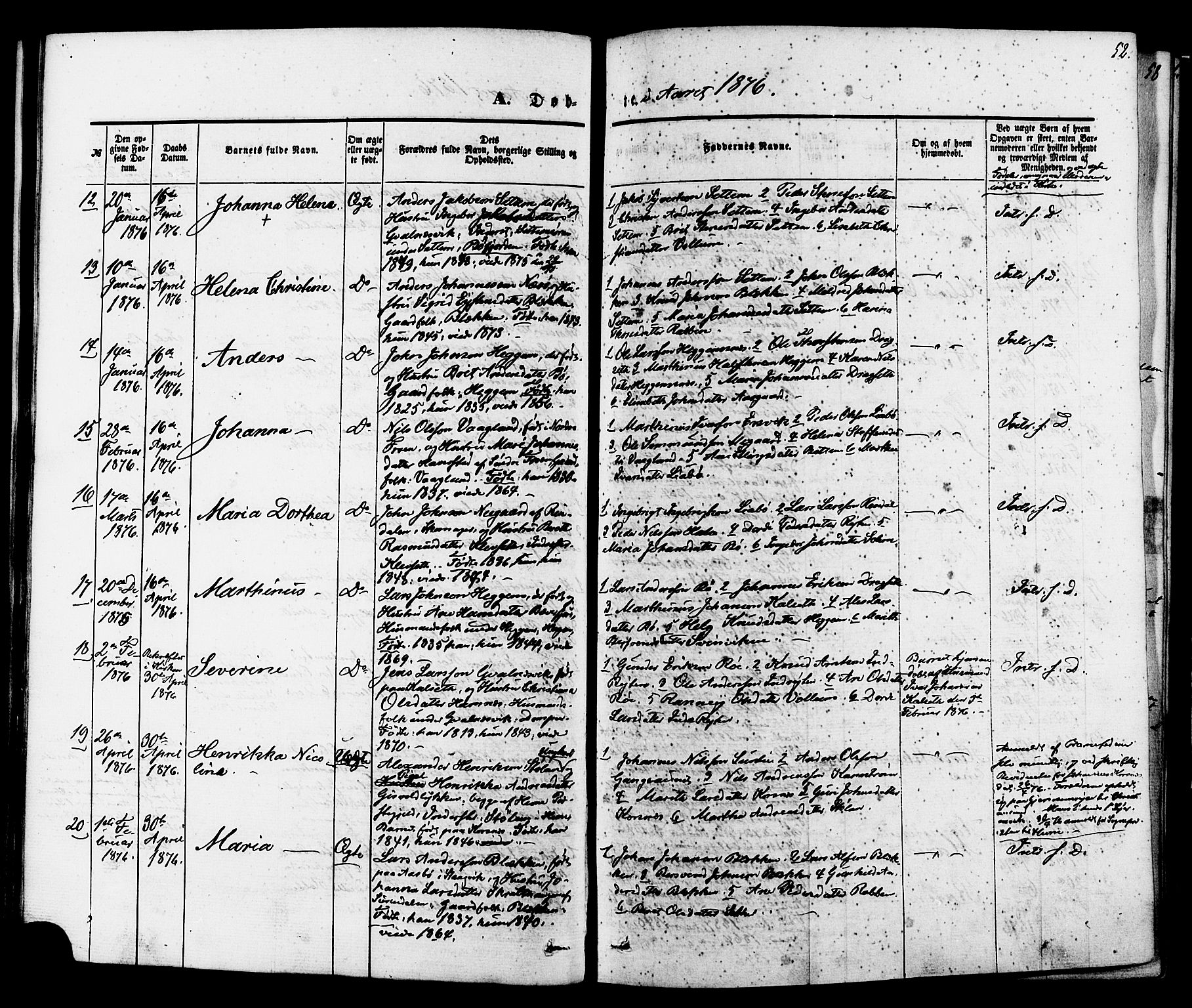 Ministerialprotokoller, klokkerbøker og fødselsregistre - Møre og Romsdal, AV/SAT-A-1454/576/L0884: Parish register (official) no. 576A02, 1865-1879, p. 52