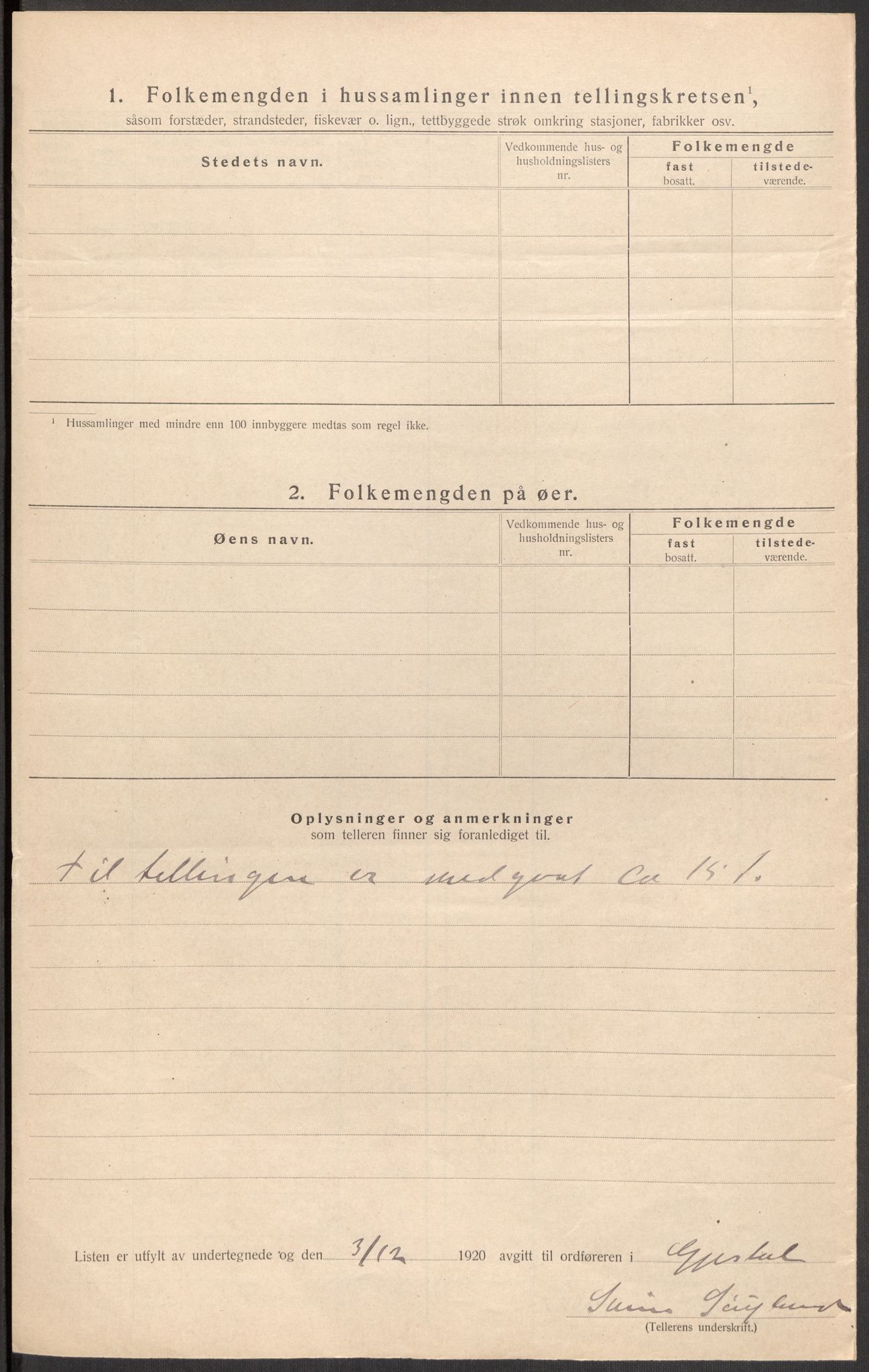 SAST, 1920 census for Gjesdal, 1920, p. 24