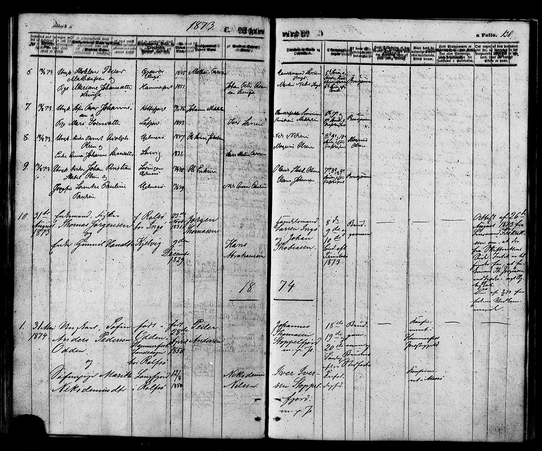 Måsøy sokneprestkontor, SATØ/S-1348/H/Ha/L0003kirke: Parish register (official) no. 3, 1866-1877, p. 138