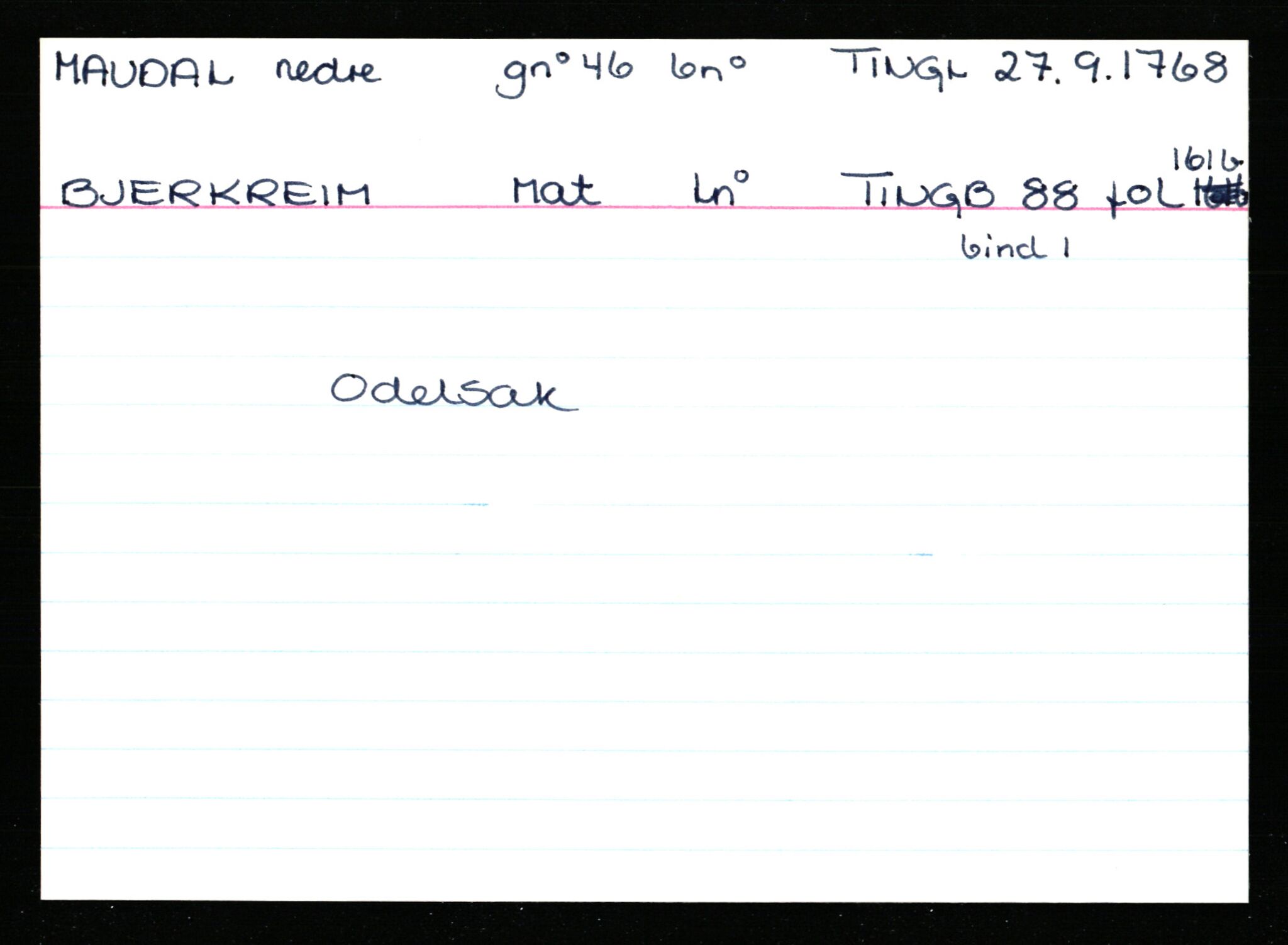 Statsarkivet i Stavanger, AV/SAST-A-101971/03/Y/Ym/L0037: Åstedskort sortert etter gårdsnavn: Lædre - Mauland, 1600-1950, p. 629