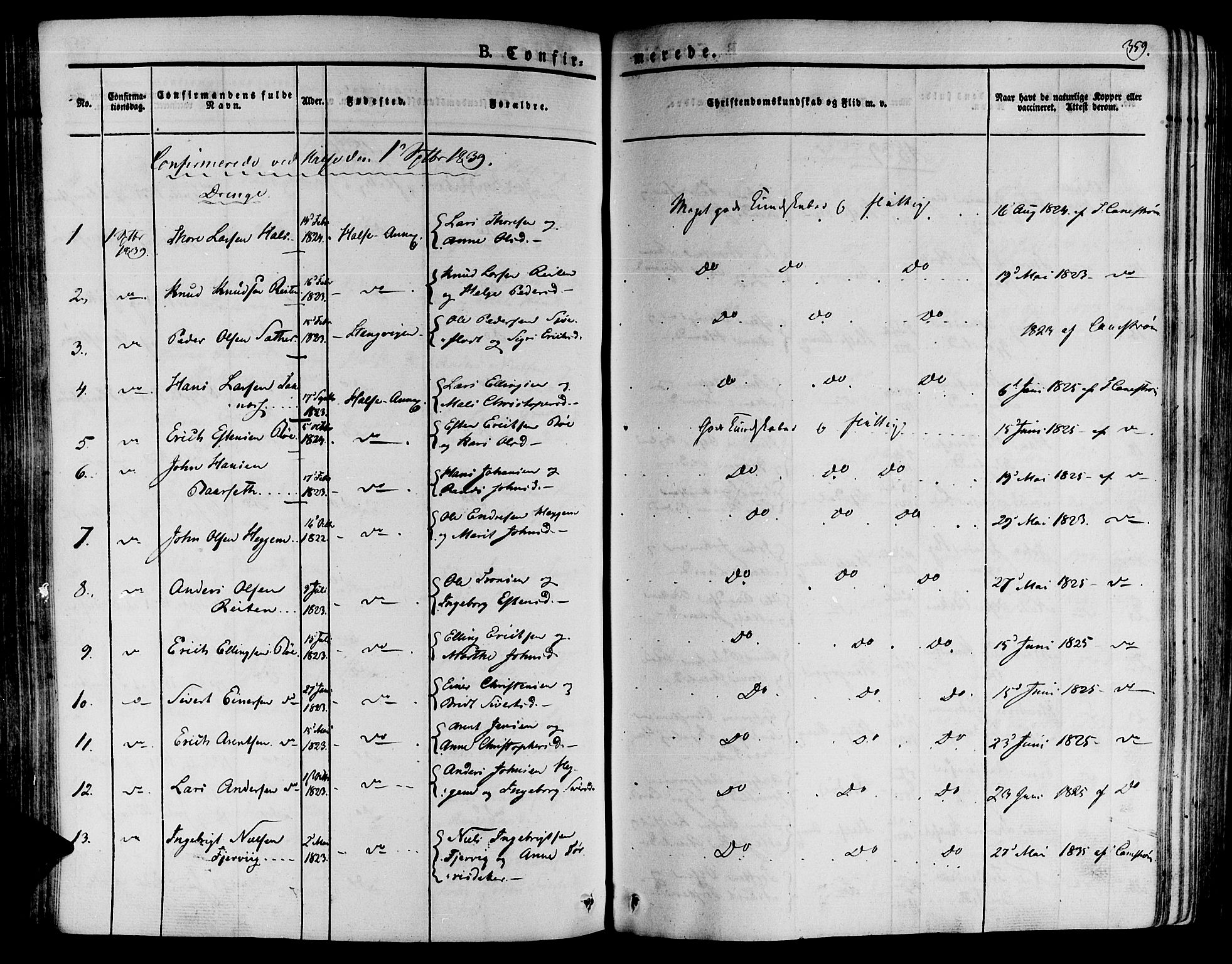 Ministerialprotokoller, klokkerbøker og fødselsregistre - Møre og Romsdal, AV/SAT-A-1454/592/L1025: Parish register (official) no. 592A03 /2, 1831-1849, p. 359