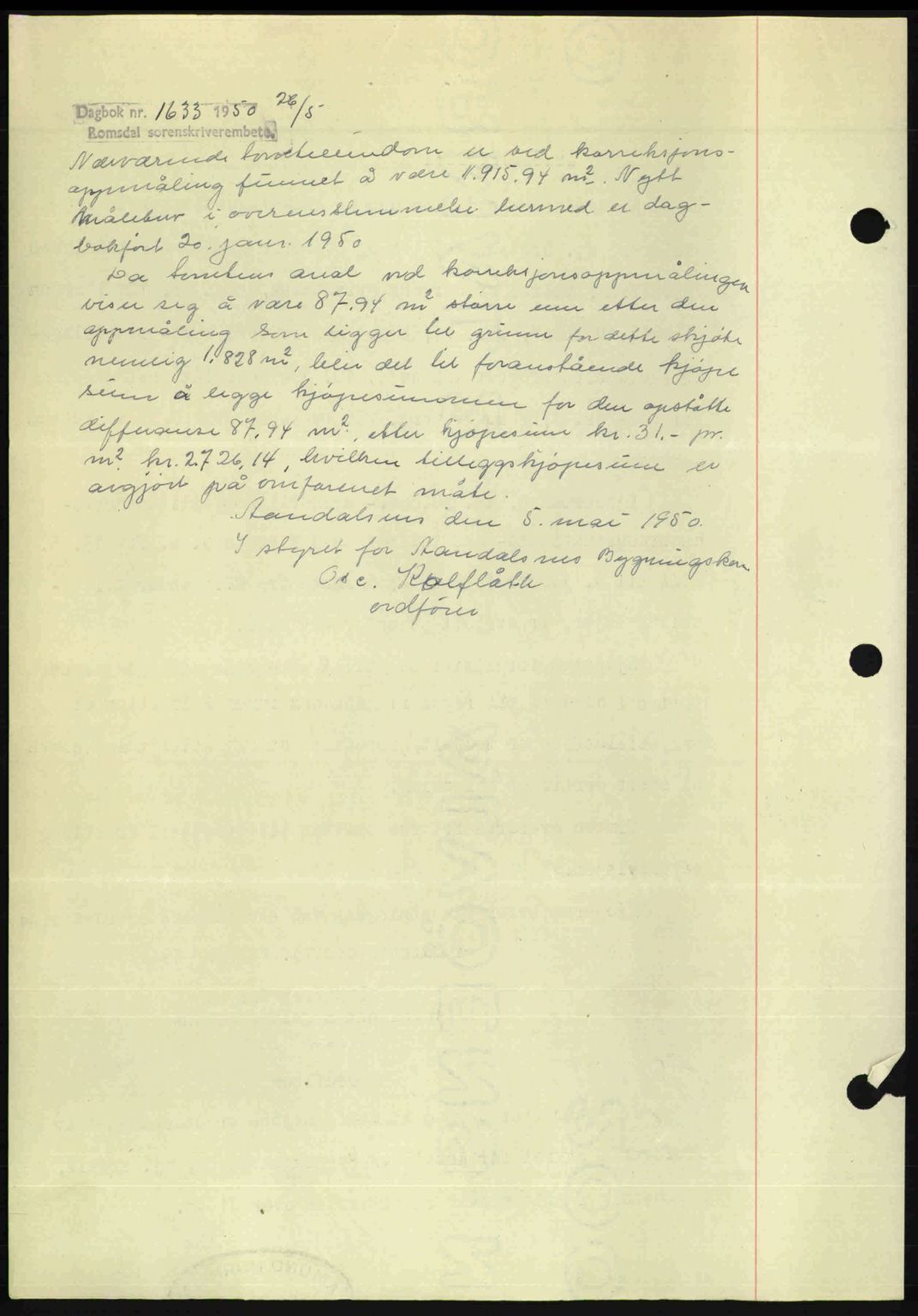 Romsdal sorenskriveri, AV/SAT-A-4149/1/2/2C: Mortgage book no. A26, 1948-1948, Diary no: : 969/1948