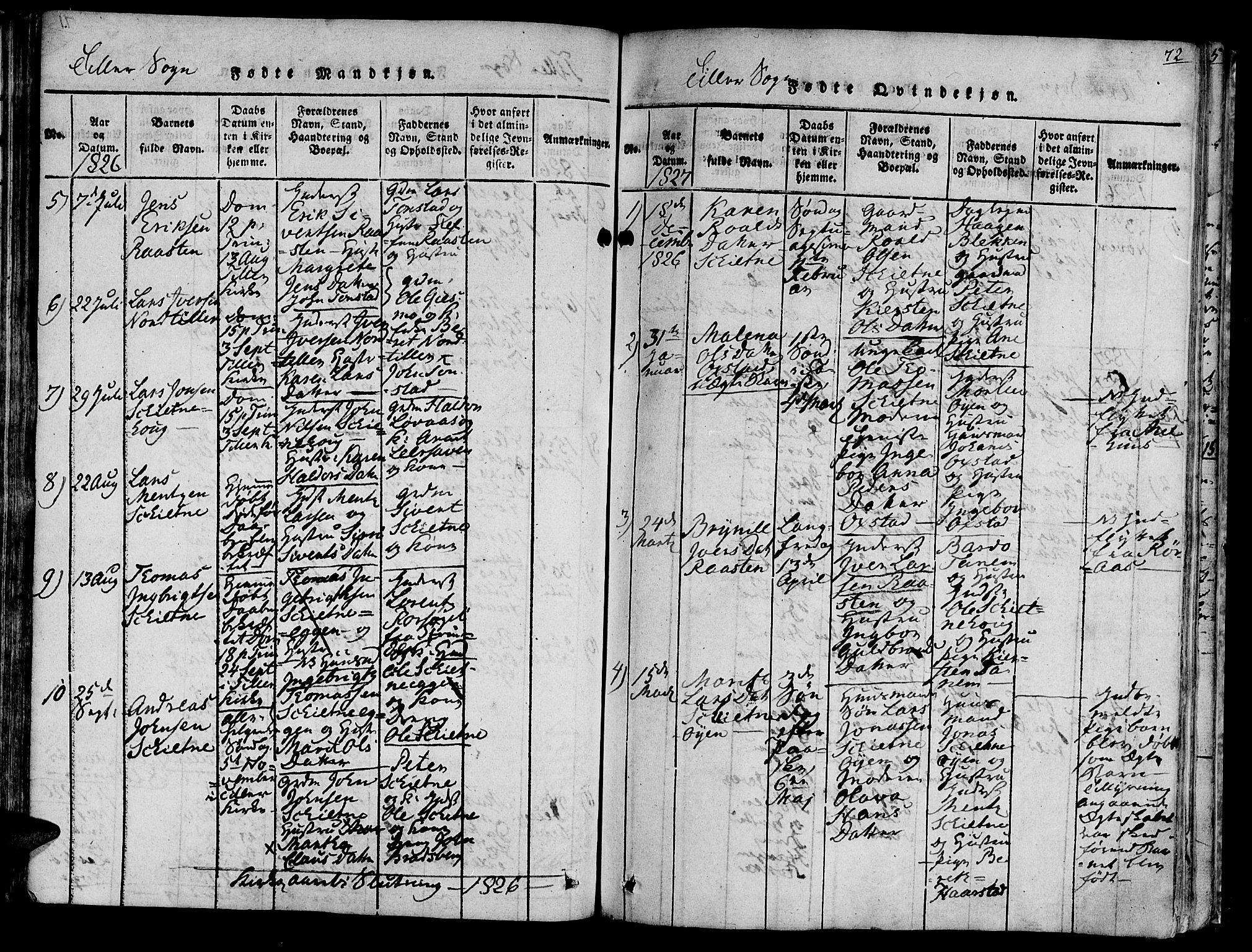 Ministerialprotokoller, klokkerbøker og fødselsregistre - Sør-Trøndelag, SAT/A-1456/618/L0440: Parish register (official) no. 618A04 /2, 1816-1843, p. 72