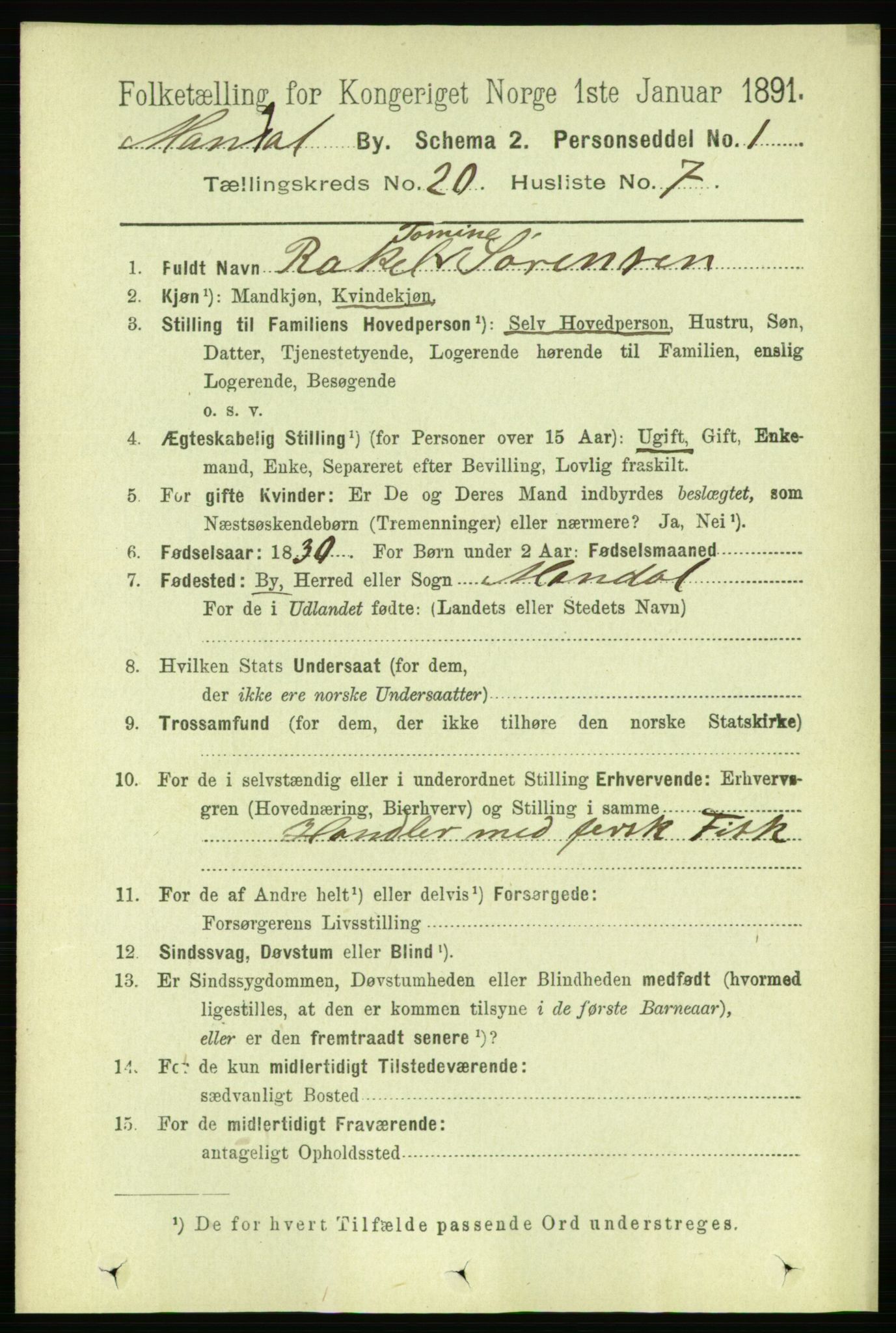 RA, 1891 census for 1002 Mandal, 1891, p. 3979