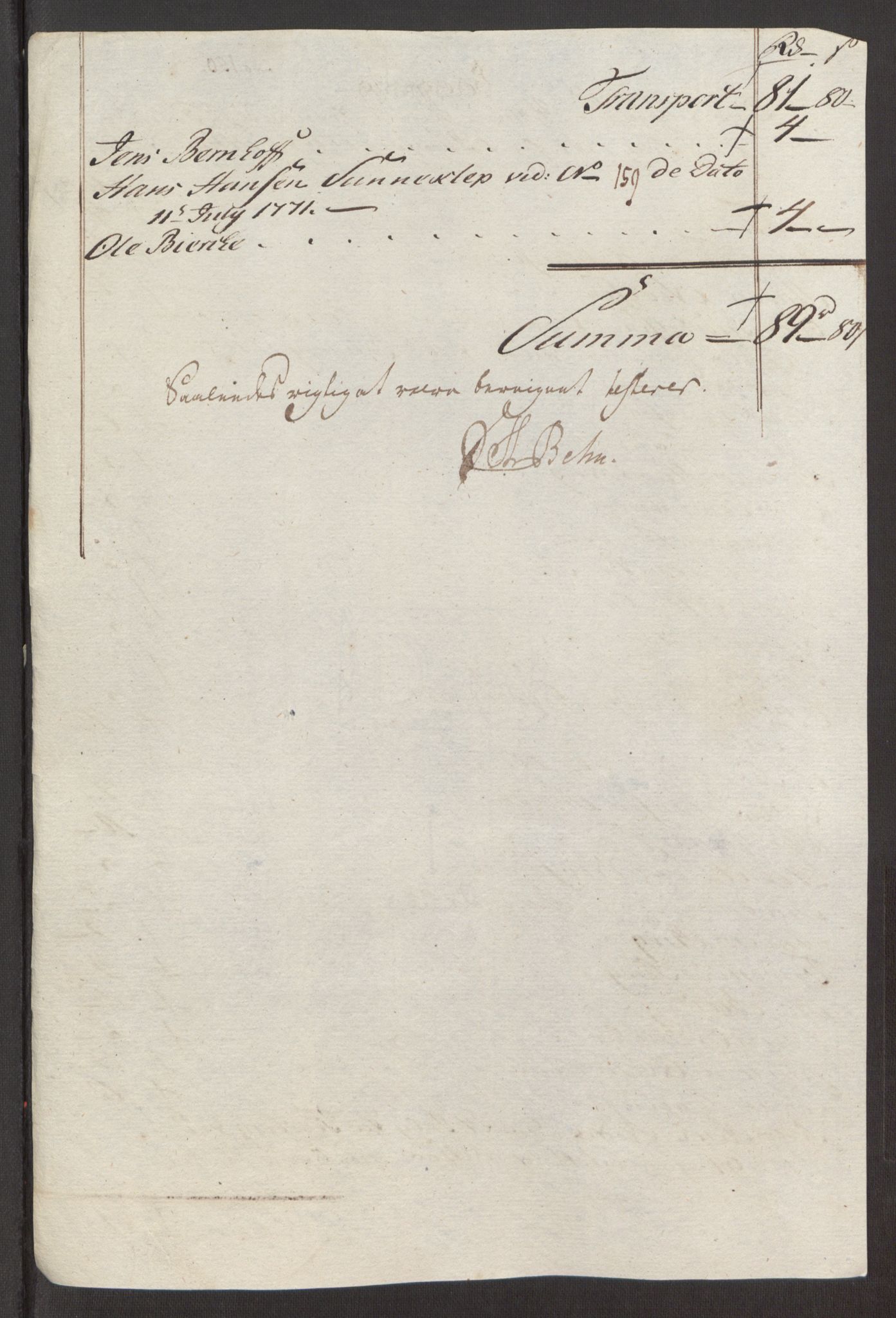 Rentekammeret inntil 1814, Reviderte regnskaper, Fogderegnskap, AV/RA-EA-4092/R32/L1960: Ekstraskatten Jarlsberg grevskap, 1762-1772, p. 217