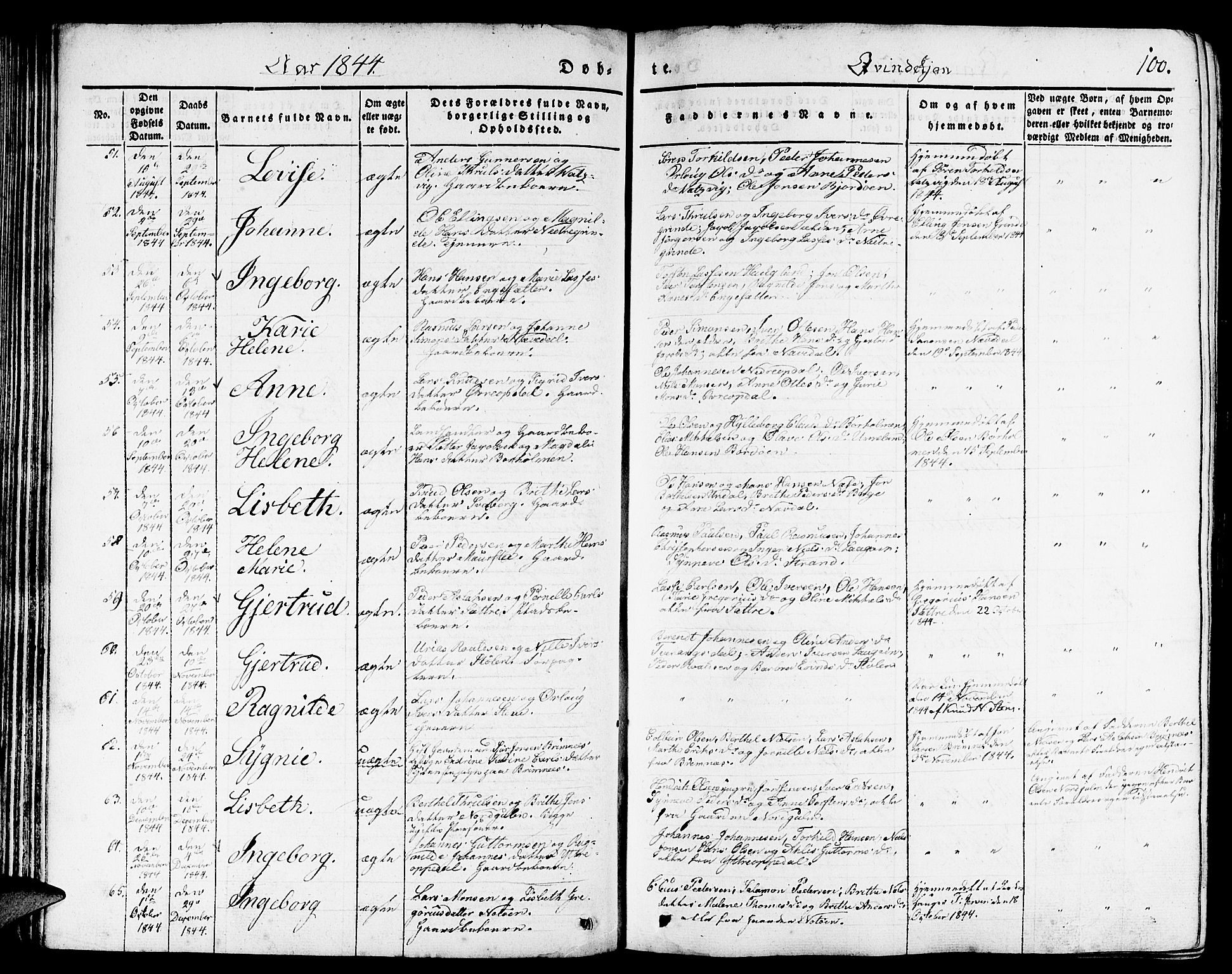 Gulen sokneprestembete, AV/SAB-A-80201/H/Haa/Haaa/L0020: Parish register (official) no. A 20, 1837-1847, p. 100