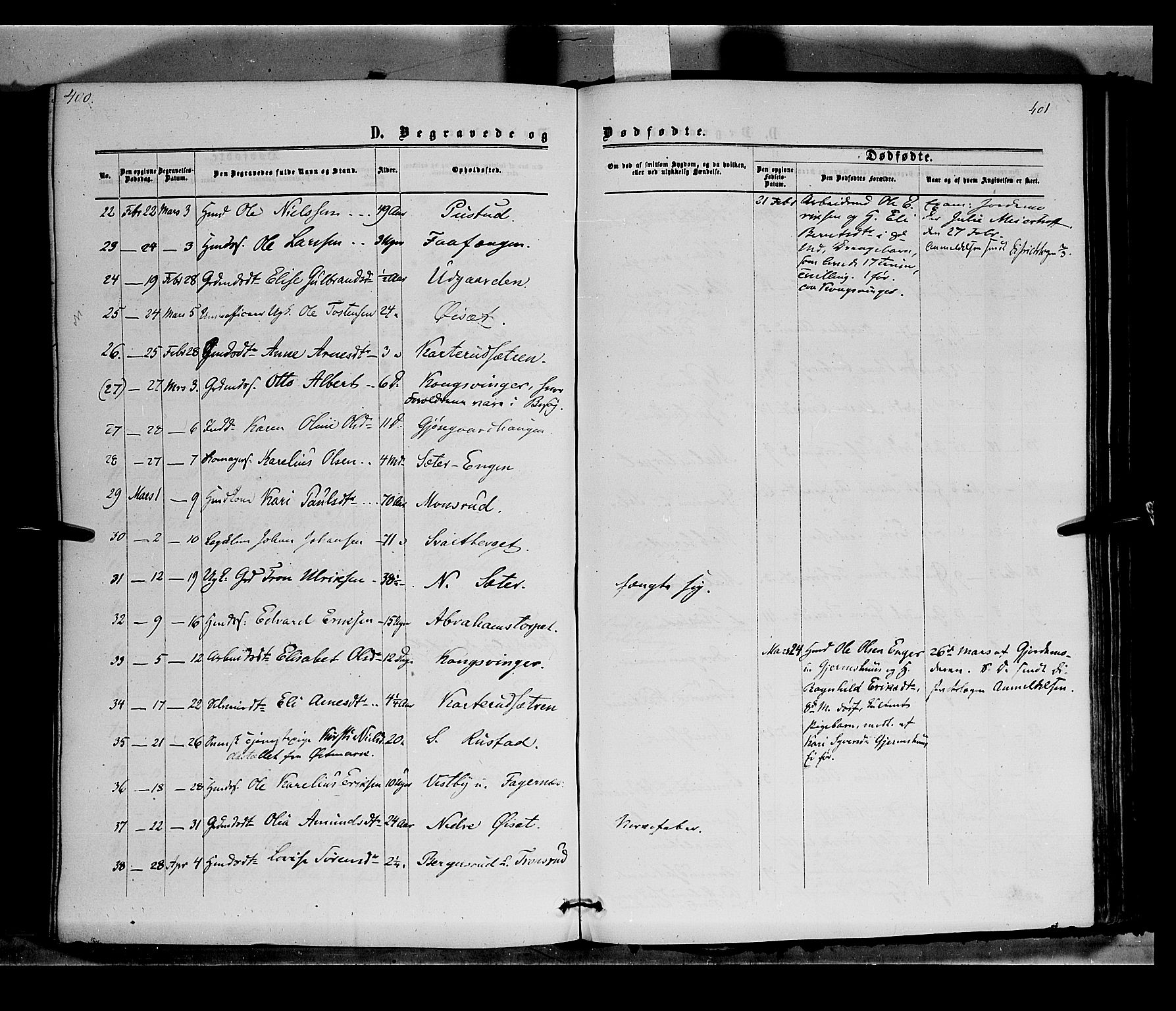 Vinger prestekontor, AV/SAH-PREST-024/H/Ha/Haa/L0011: Parish register (official) no. 11, 1862-1870, p. 401