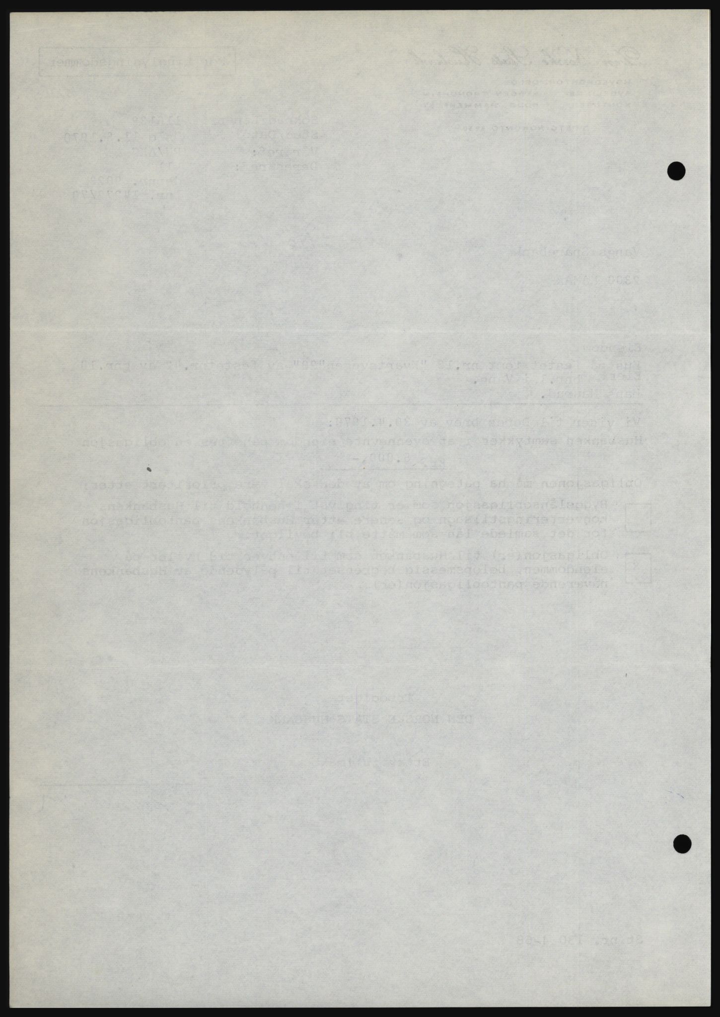 Nord-Hedmark sorenskriveri, SAH/TING-012/H/Hc/L0033: Mortgage book no. 33, 1970-1970, Diary no: : 2470/1970