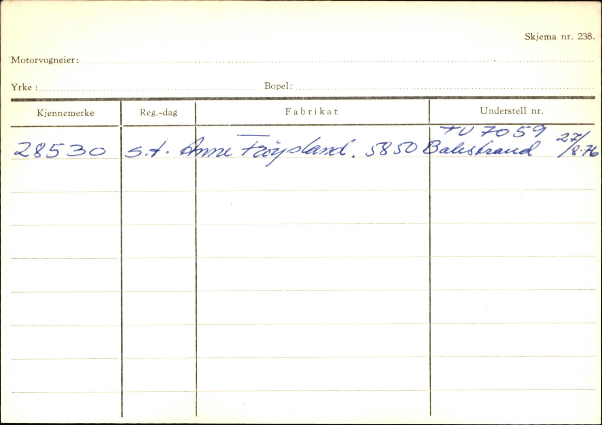 Statens vegvesen, Sogn og Fjordane vegkontor, AV/SAB-A-5301/4/F/L0132: Eigarregister Askvoll A-Å. Balestrand A-Å, 1945-1975, p. 1928