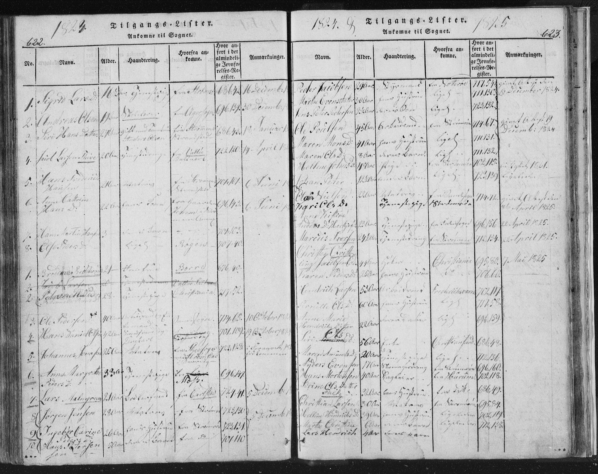 Strømsø kirkebøker, AV/SAKO-A-246/F/Fb/L0004: Parish register (official) no. II 4, 1814-1843, p. 622-623