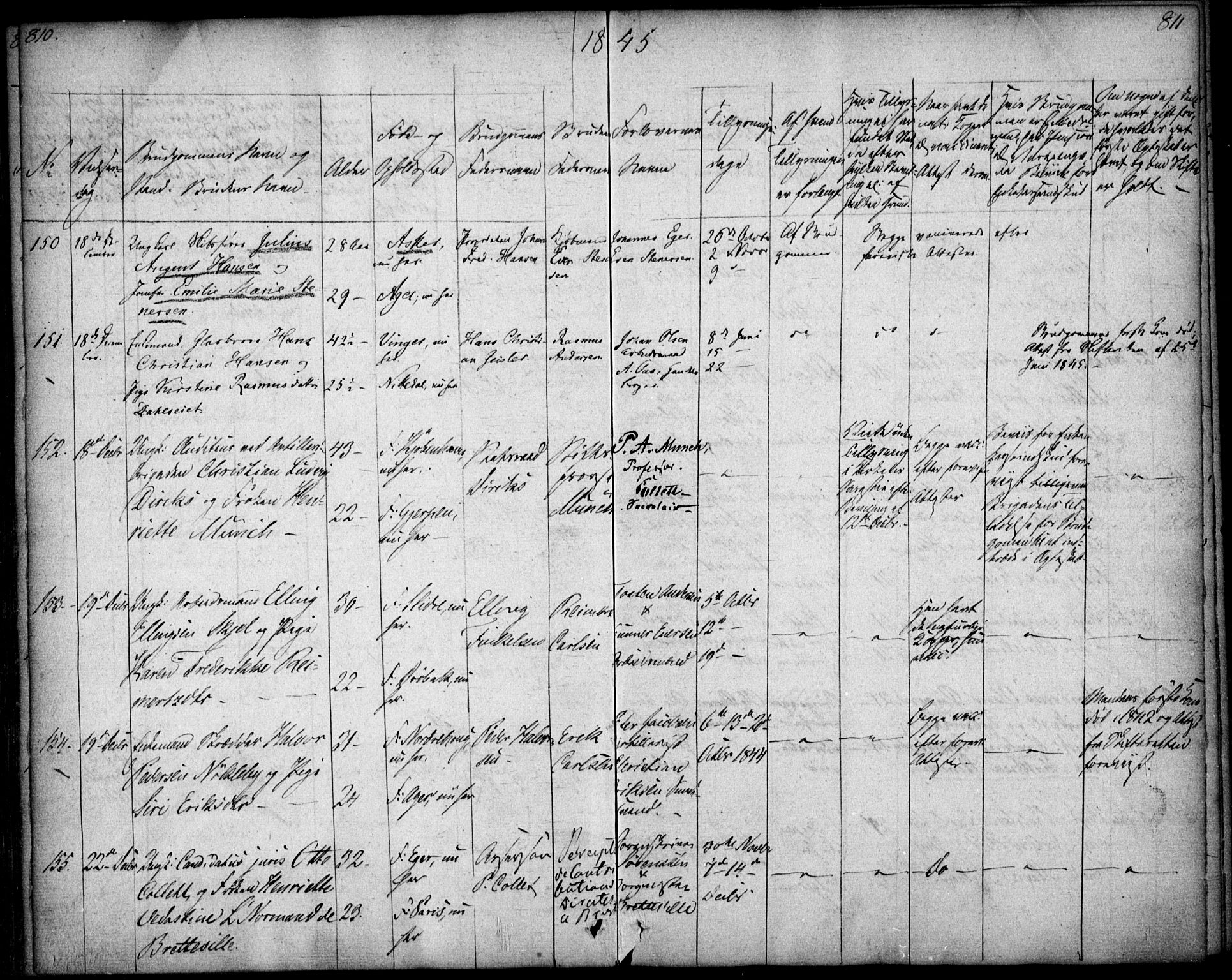 Oslo domkirke Kirkebøker, SAO/A-10752/F/Fa/L0019: Parish register (official) no. 19, 1828-1847, p. 810-811