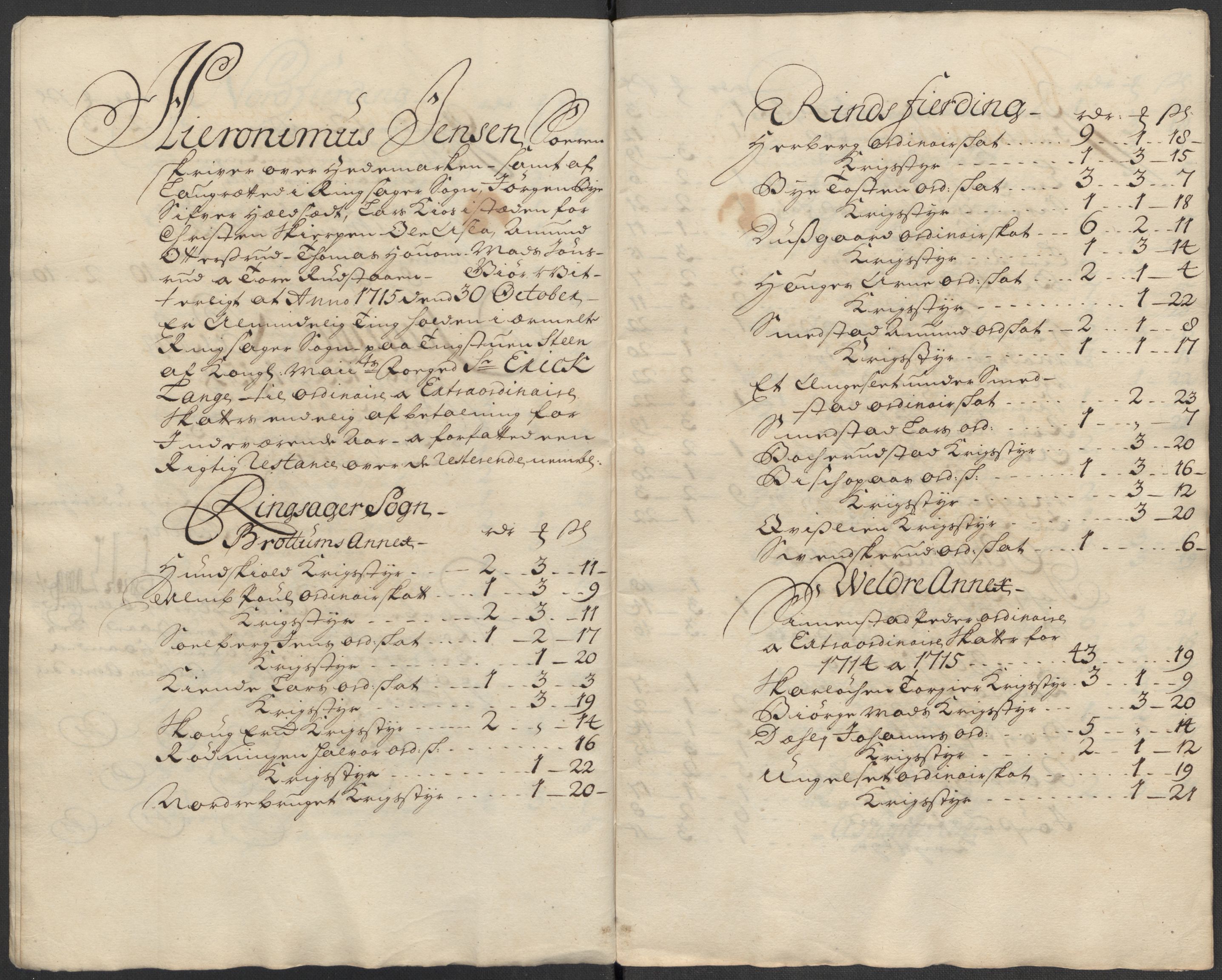 Rentekammeret inntil 1814, Reviderte regnskaper, Fogderegnskap, AV/RA-EA-4092/R16/L1054: Fogderegnskap Hedmark, 1715, p. 116