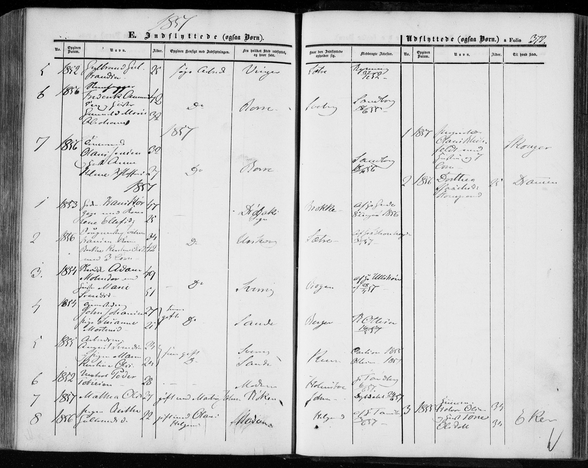 Hurum kirkebøker, SAKO/A-229/F/Fa/L0011: Parish register (official) no. 11, 1847-1860, p. 372