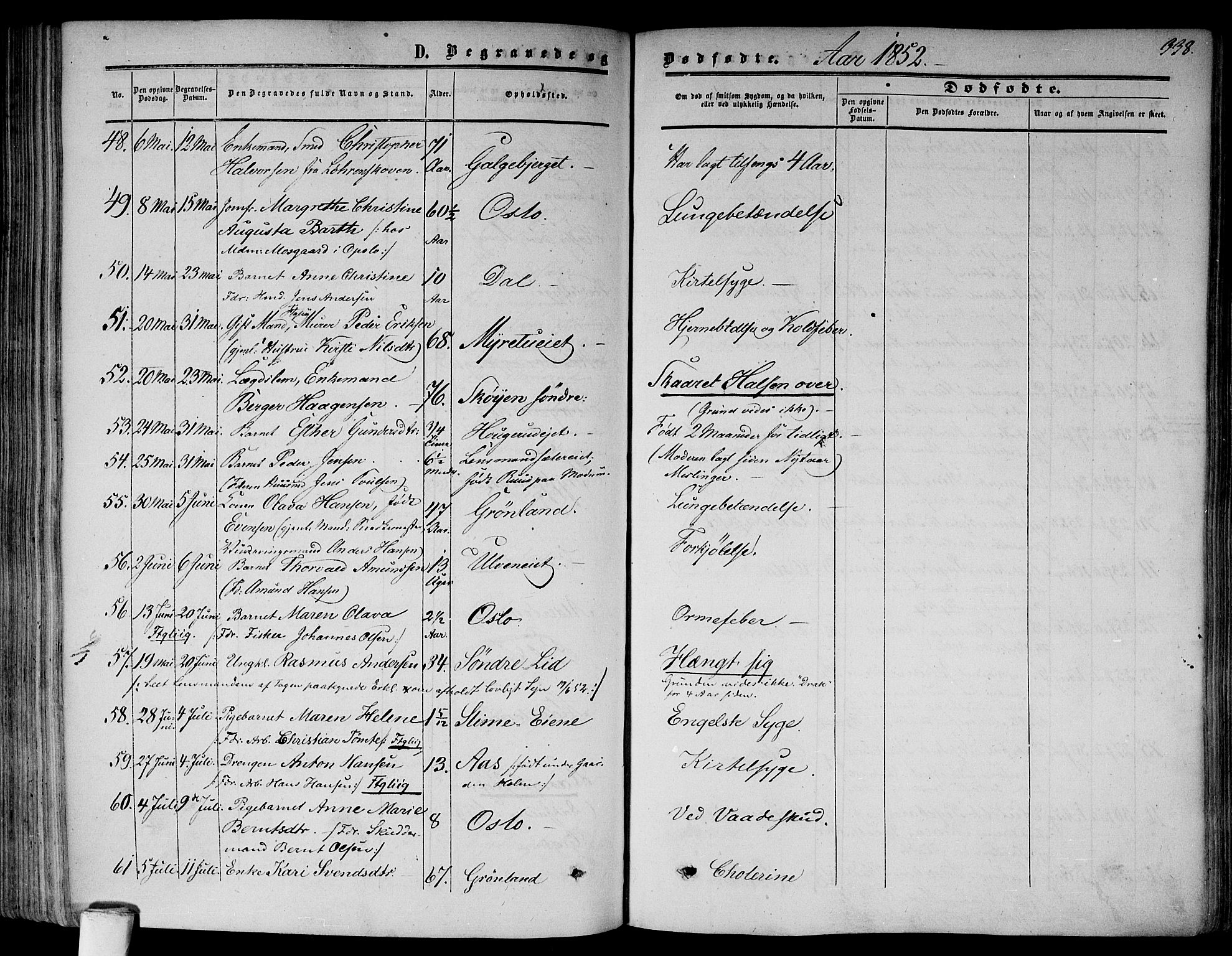 Gamlebyen prestekontor Kirkebøker, AV/SAO-A-10884/F/Fa/L0004: Parish register (official) no. 4, 1850-1857, p. 338