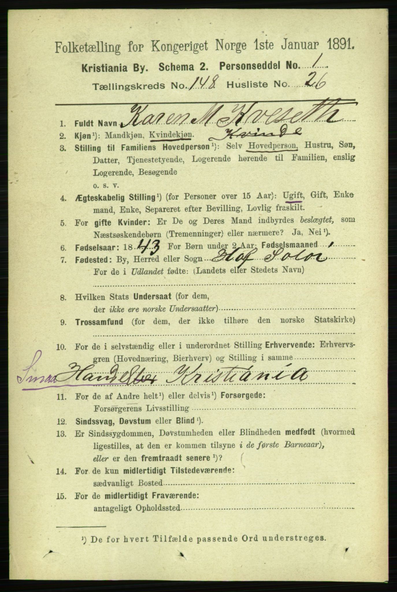 RA, 1891 census for 0301 Kristiania, 1891, p. 82756