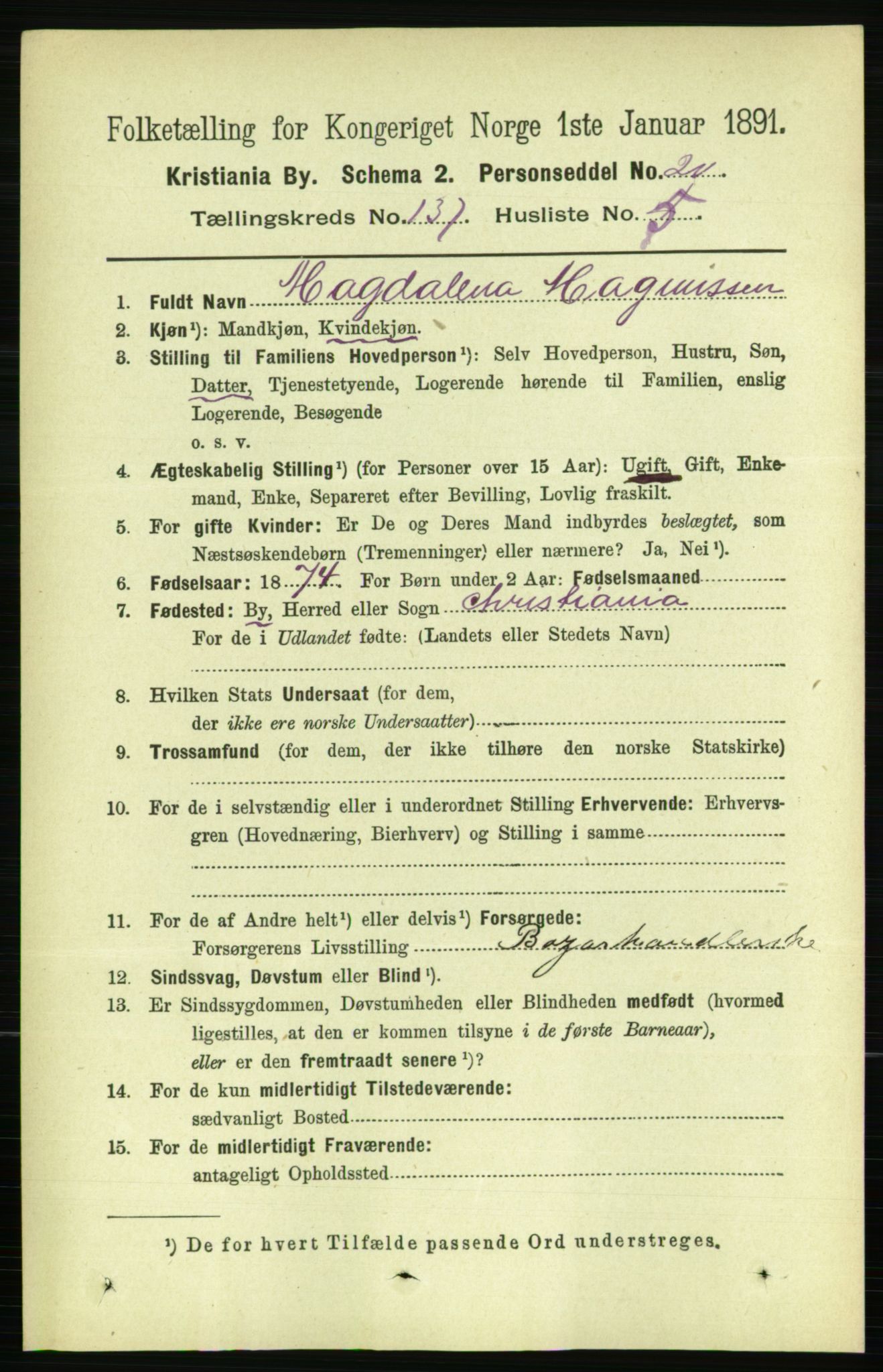 RA, 1891 census for 0301 Kristiania, 1891, p. 76418