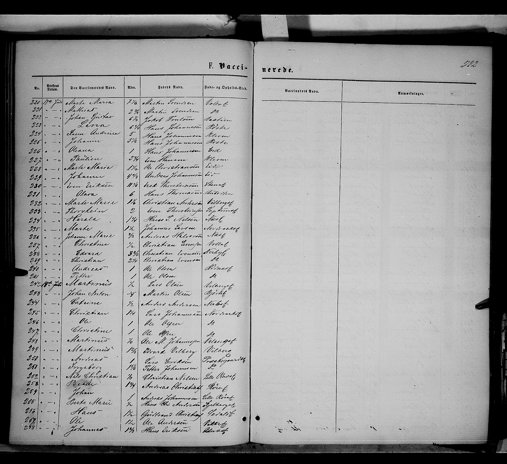 Søndre Land prestekontor, AV/SAH-PREST-122/K/L0001: Parish register (official) no. 1, 1860-1877, p. 232