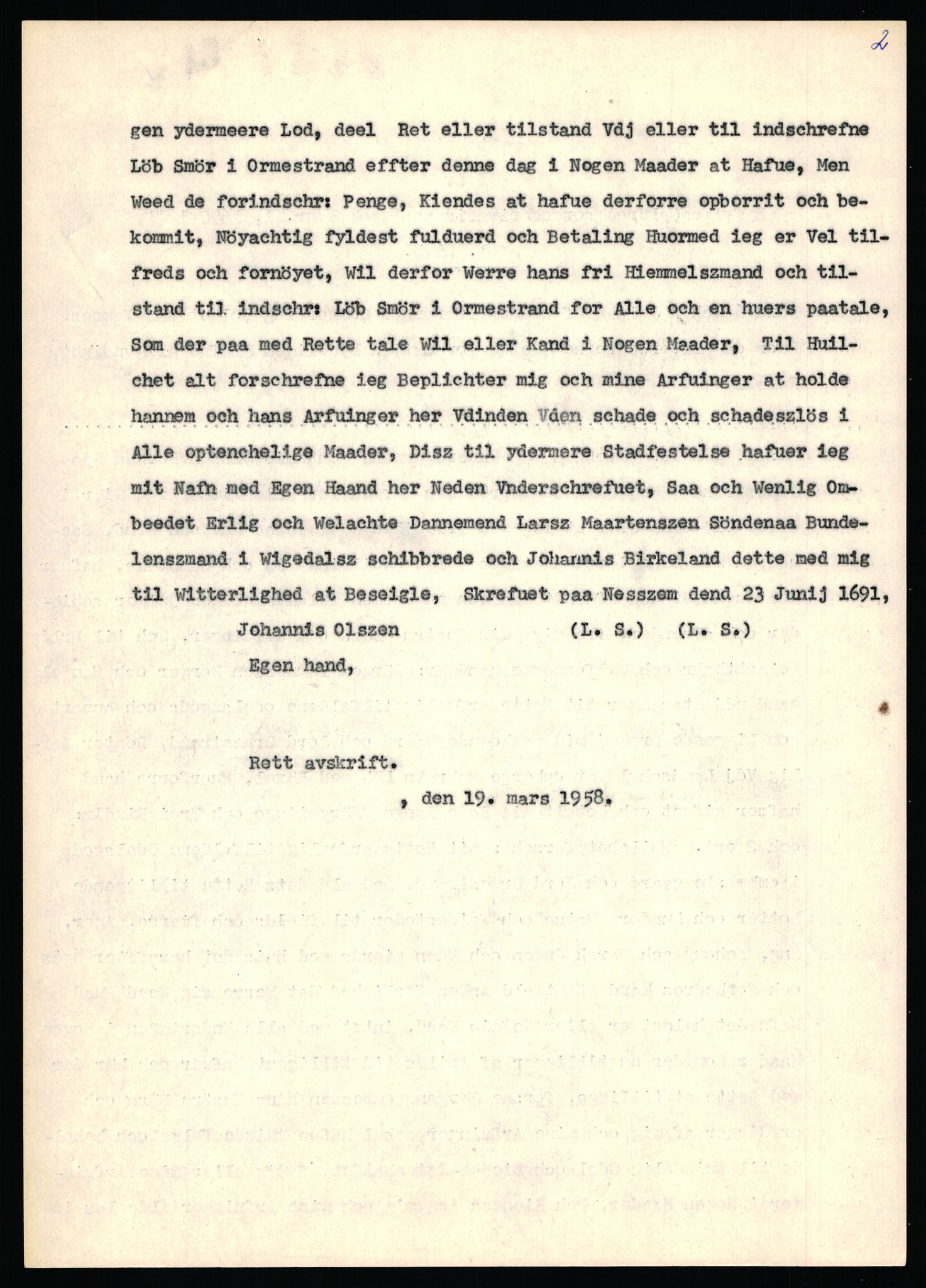 Statsarkivet i Stavanger, SAST/A-101971/03/Y/Yj/L0096: Avskrifter sortert etter gårdsnavn: Vistad - Vågen søndre, 1750-1930, p. 289