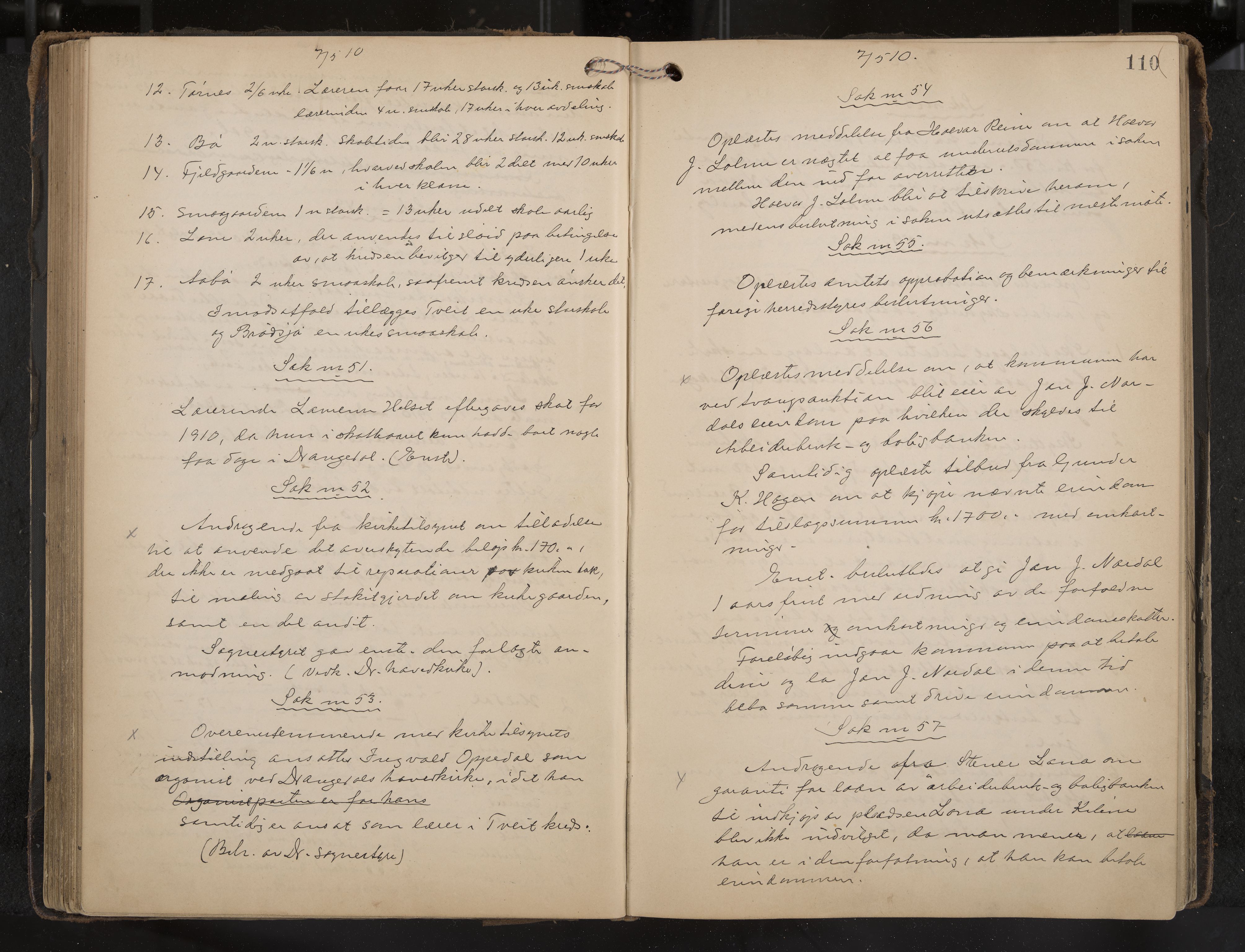 Drangedal formannskap og sentraladministrasjon, IKAK/0817021/A/L0004: Møtebok, 1907-1914, p. 110