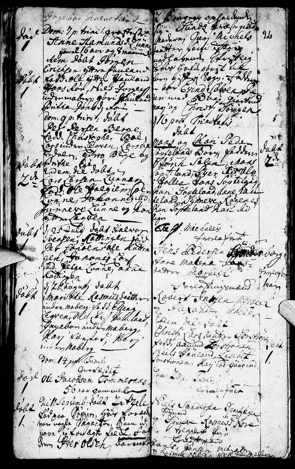 Os sokneprestembete, SAB/A-99929: Parish register (official) no. A 2, 1723-1758, p. 26