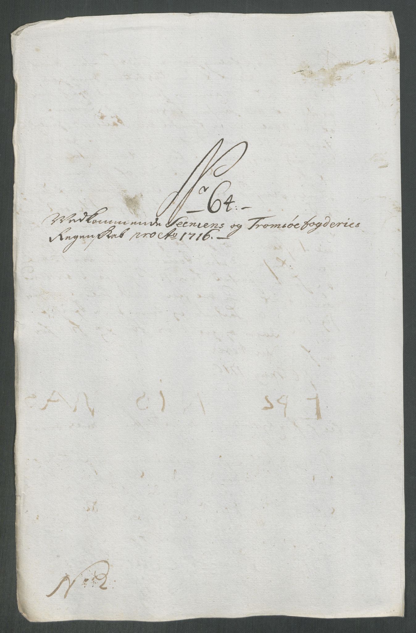 Rentekammeret inntil 1814, Reviderte regnskaper, Fogderegnskap, AV/RA-EA-4092/R68/L4762: Fogderegnskap Senja og Troms, 1716, p. 329