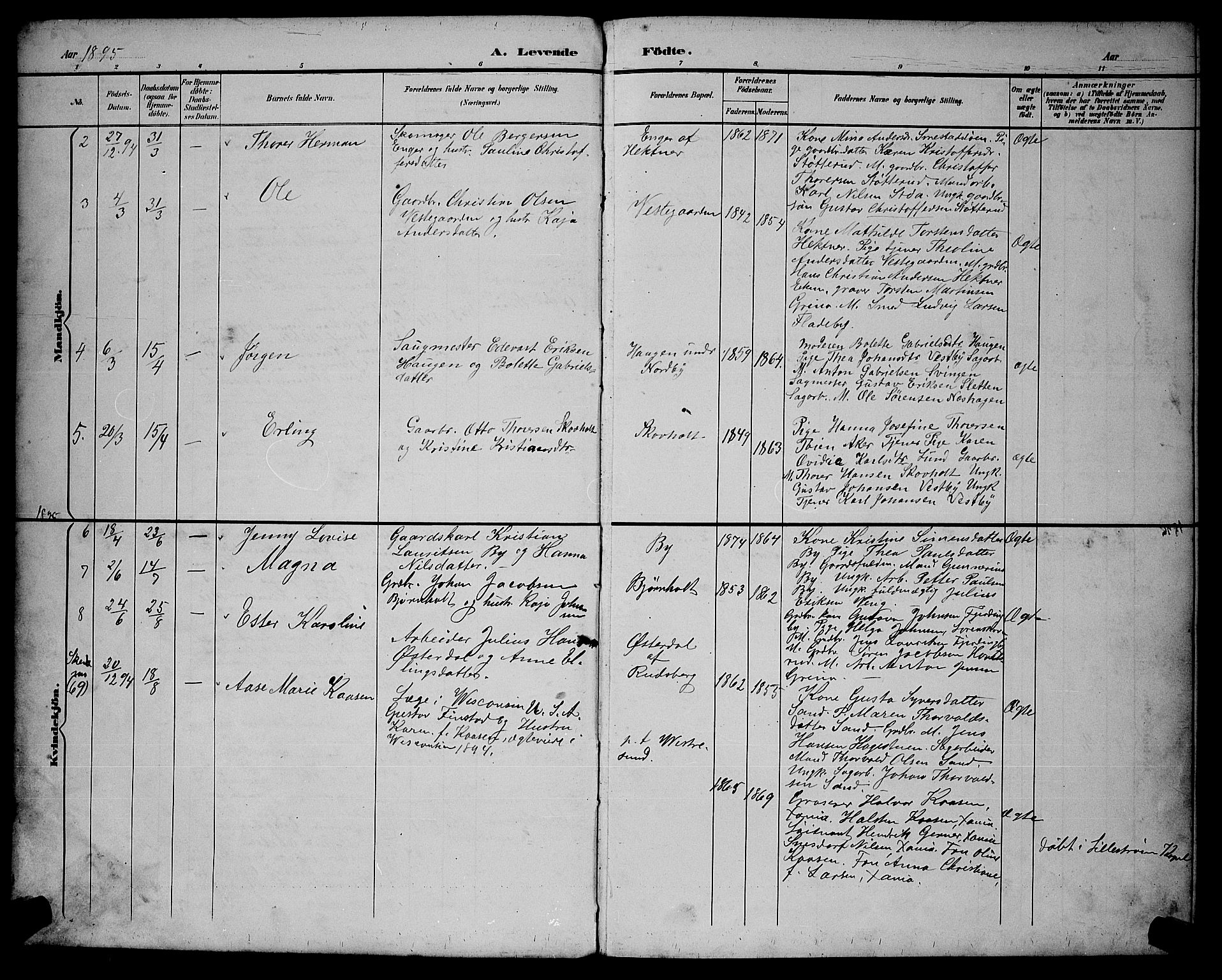 Fet prestekontor Kirkebøker, SAO/A-10370a/G/Gb/L0004: Parish register (copy) no. II 4, 1894-1904