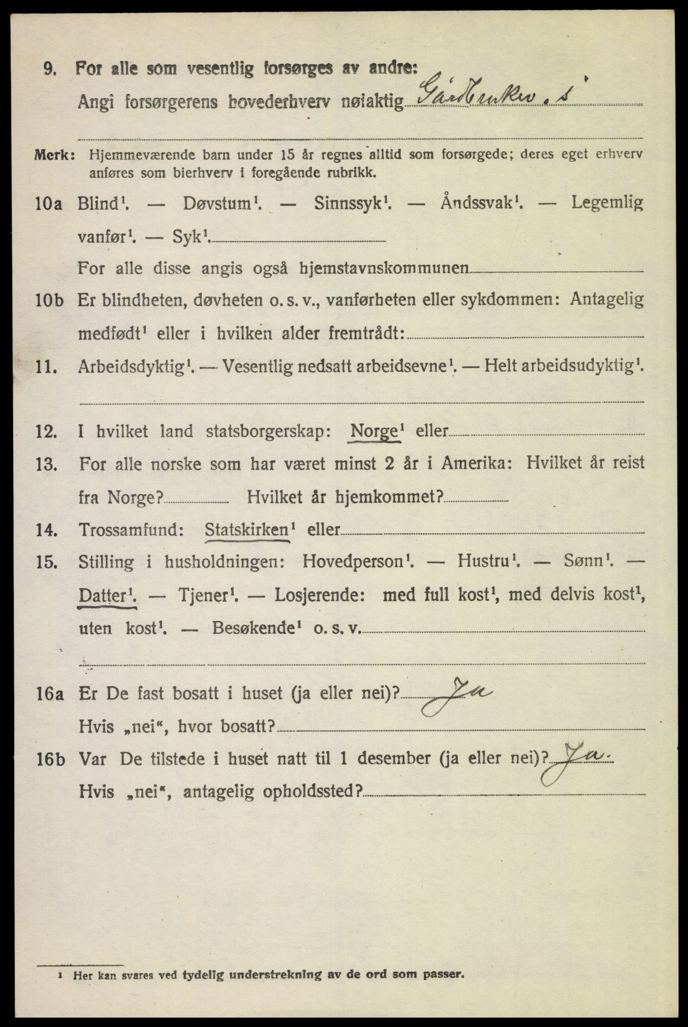SAH, 1920 census for Trysil, 1920, p. 15676