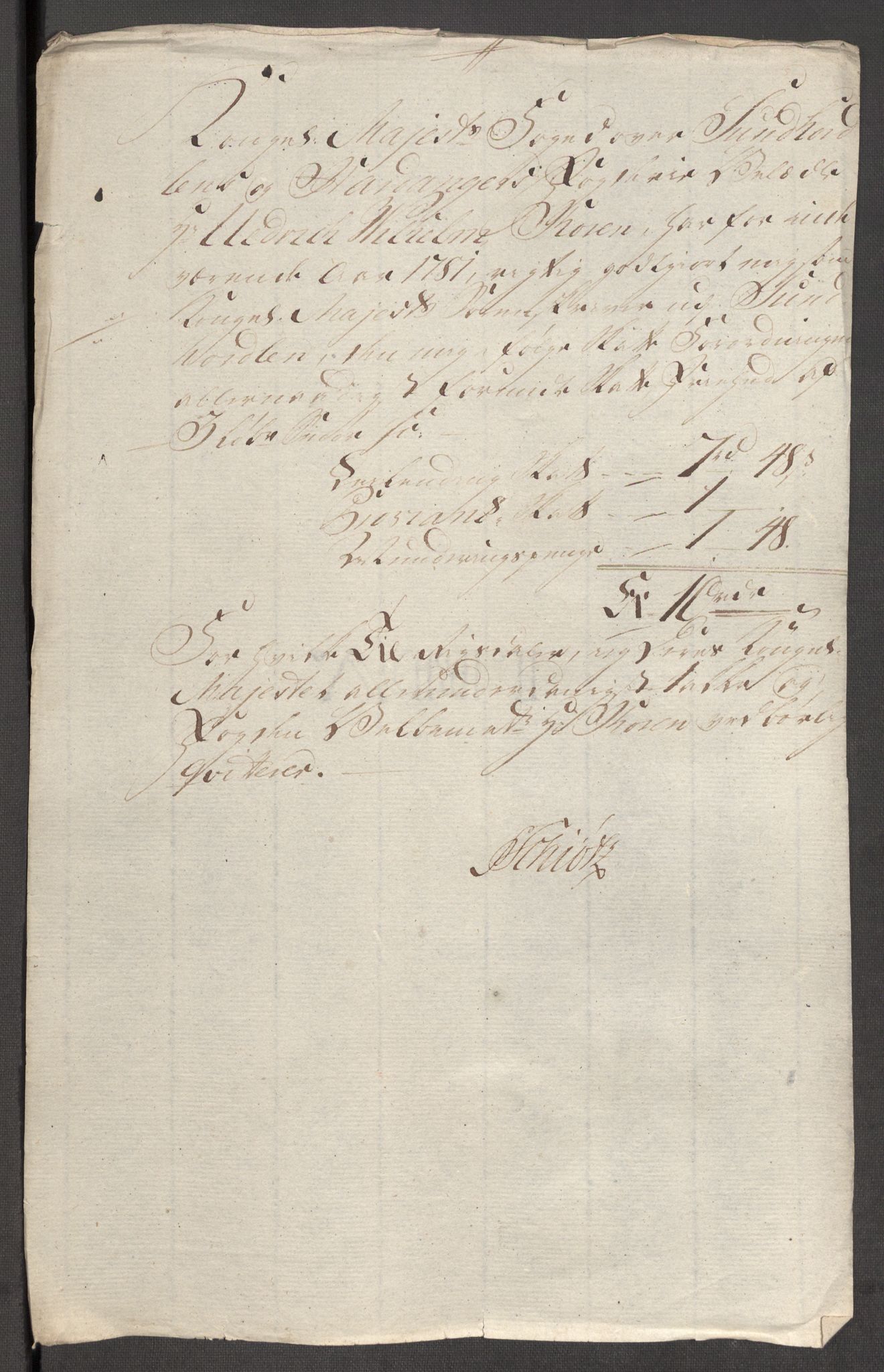 Rentekammeret inntil 1814, Reviderte regnskaper, Fogderegnskap, AV/RA-EA-4092/R48/L3097: Fogderegnskap Sunnhordland og Hardanger, 1781, p. 343