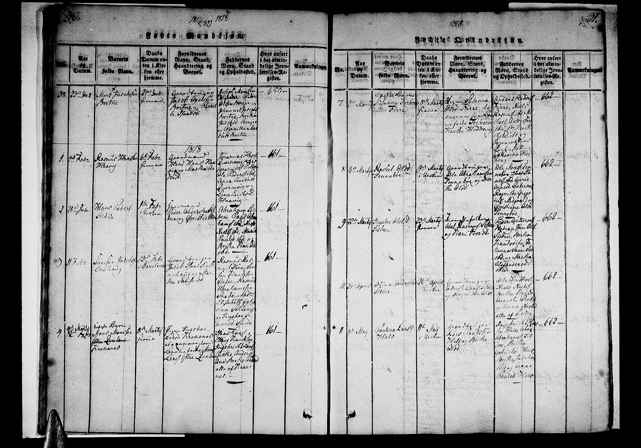 Selje sokneprestembete, AV/SAB-A-99938/H/Ha/Haa/Haaa: Parish register (official) no. A 8, 1816-1828, p. 30-31