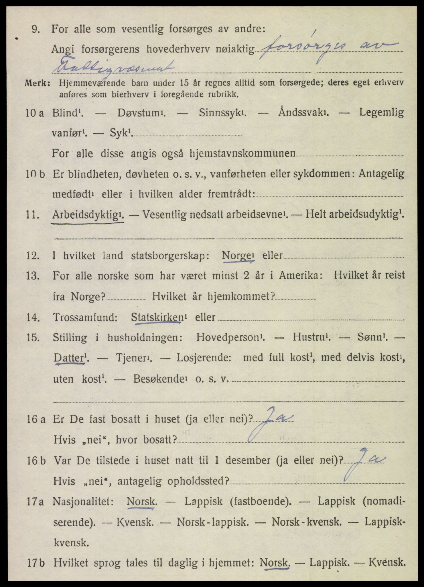 SAT, 1920 census for Vega, 1920, p. 5732