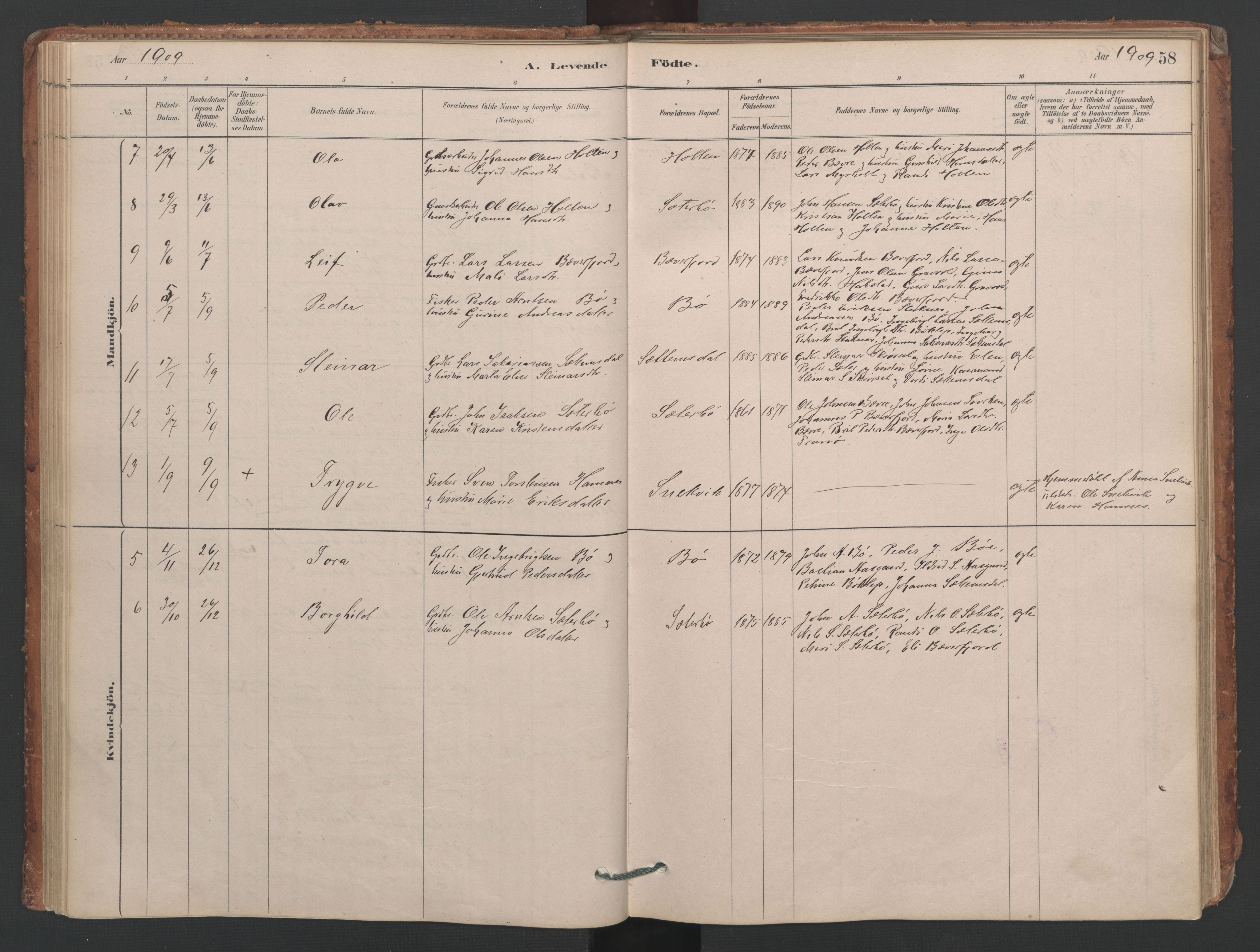 Ministerialprotokoller, klokkerbøker og fødselsregistre - Møre og Romsdal, AV/SAT-A-1454/594/L1036: Parish register (official) no. 594A02 (?), 1879-1910, p. 58