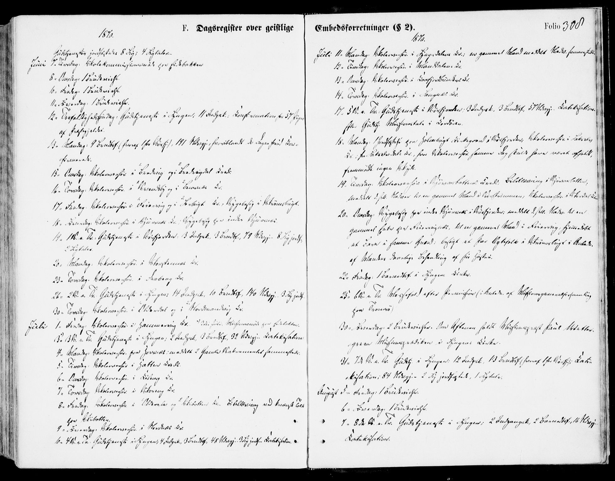 Lyngen sokneprestembete, AV/SATØ-S-1289/H/He/Hea/L0006kirke: Parish register (official) no. 6, 1870-1878, p. 308