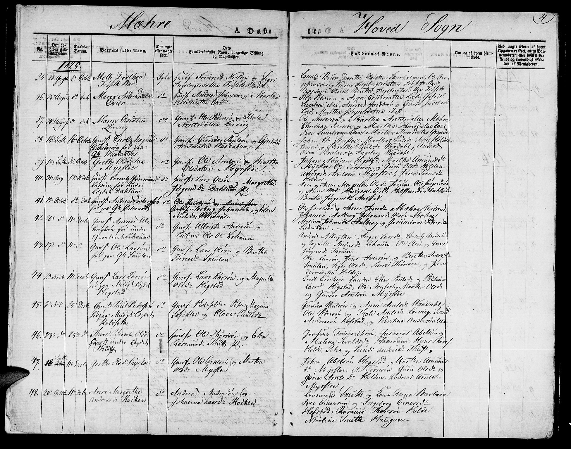 Ministerialprotokoller, klokkerbøker og fødselsregistre - Nord-Trøndelag, SAT/A-1458/735/L0336: Parish register (official) no. 735A05 /1, 1825-1835, p. 4