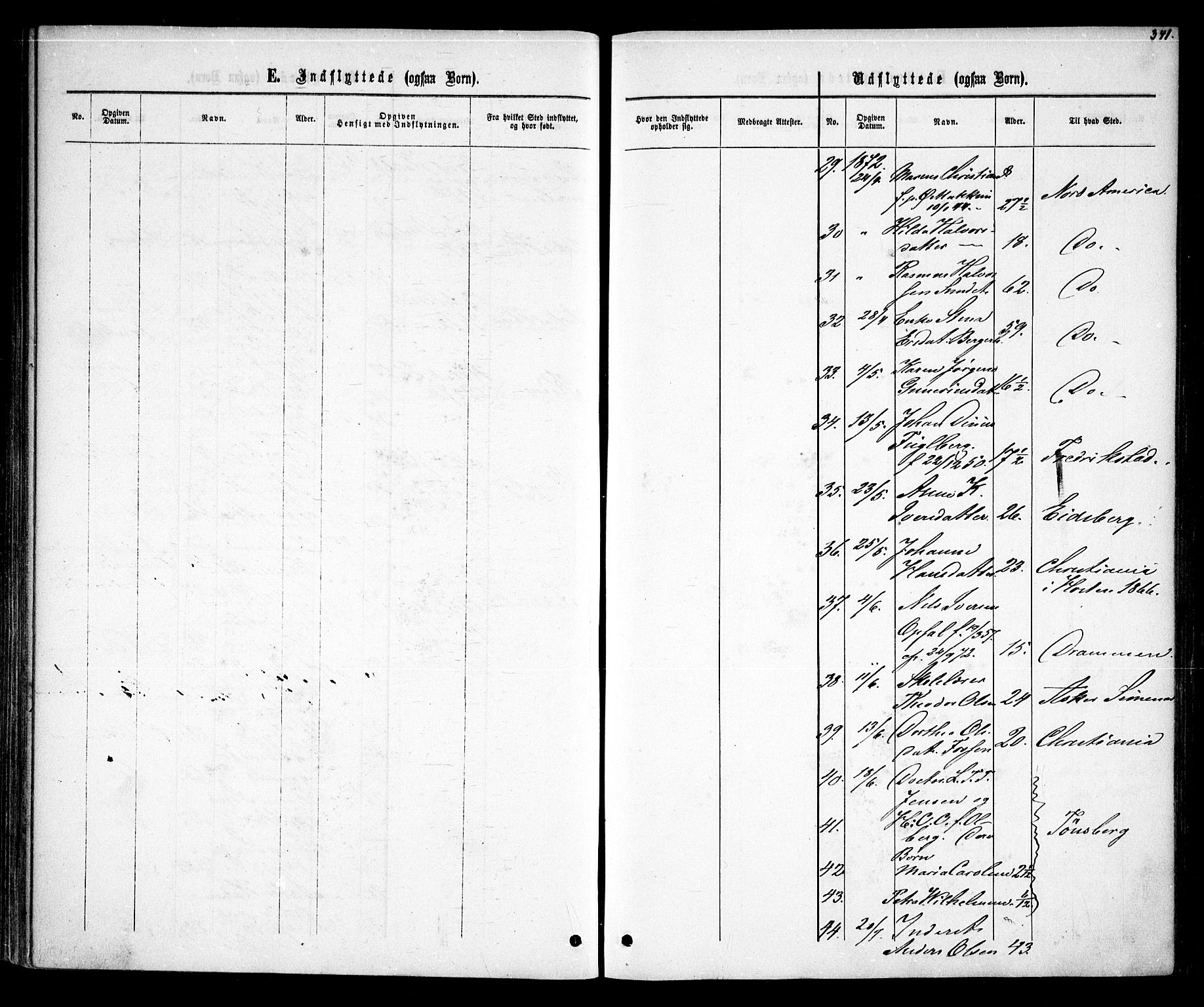 Rødenes prestekontor Kirkebøker, AV/SAO-A-2005/F/Fa/L0008: Parish register (official) no. I 8, 1869-1879, p. 341