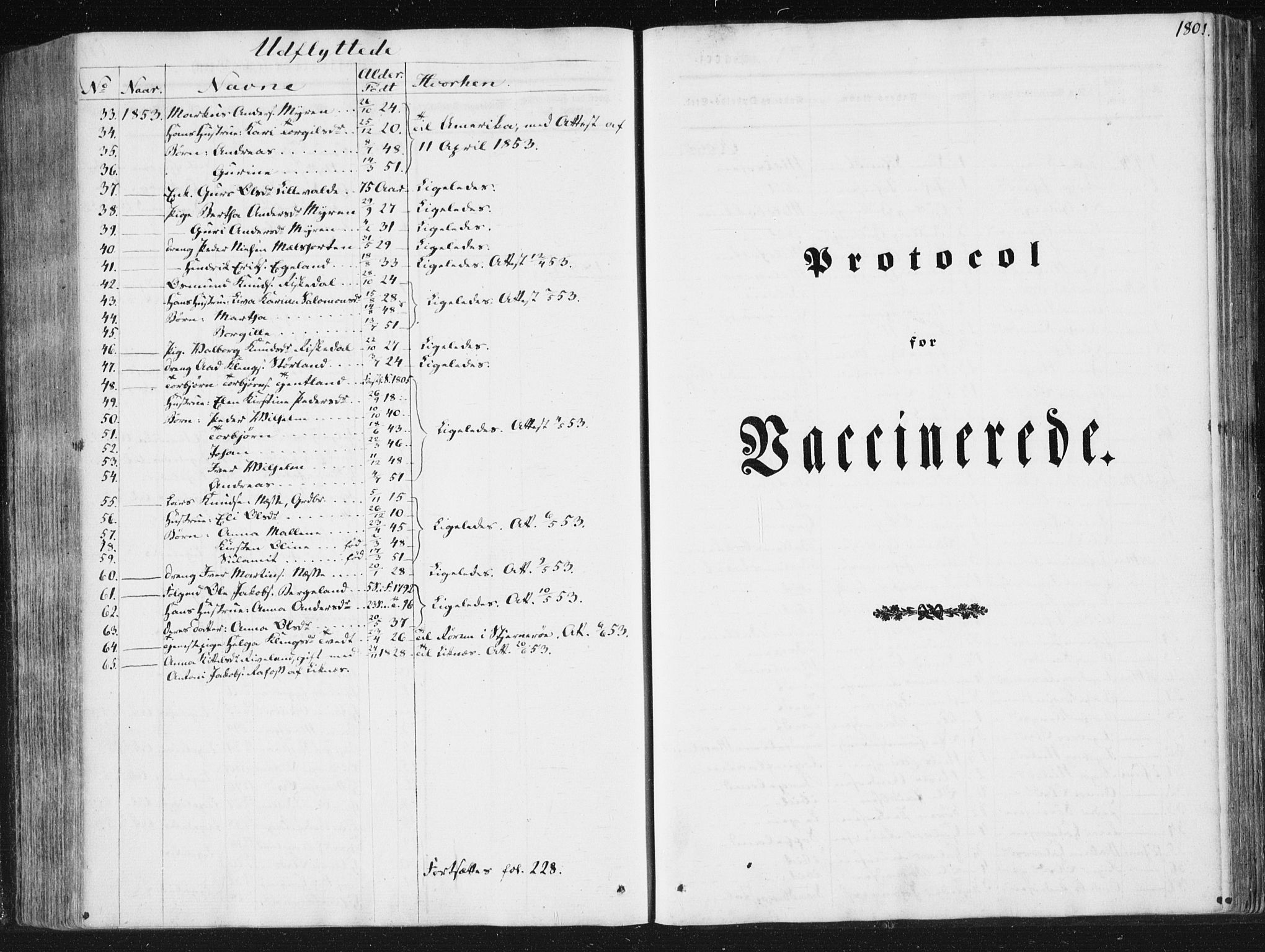 Hjelmeland sokneprestkontor, SAST/A-101843/01/IV/L0008: Parish register (official) no. A 8, 1842-1861, p. 180