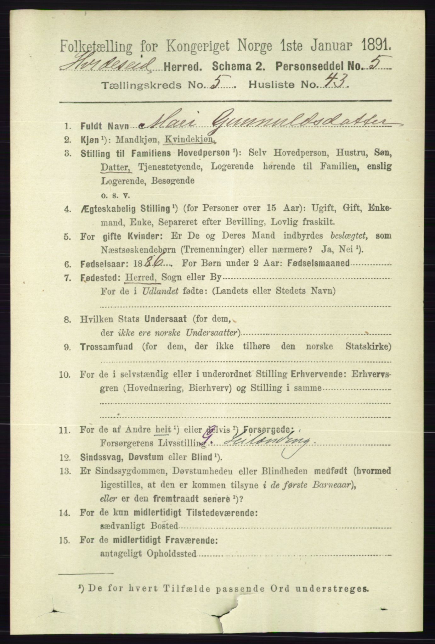 RA, 1891 census for 0829 Kviteseid, 1891, p. 1133