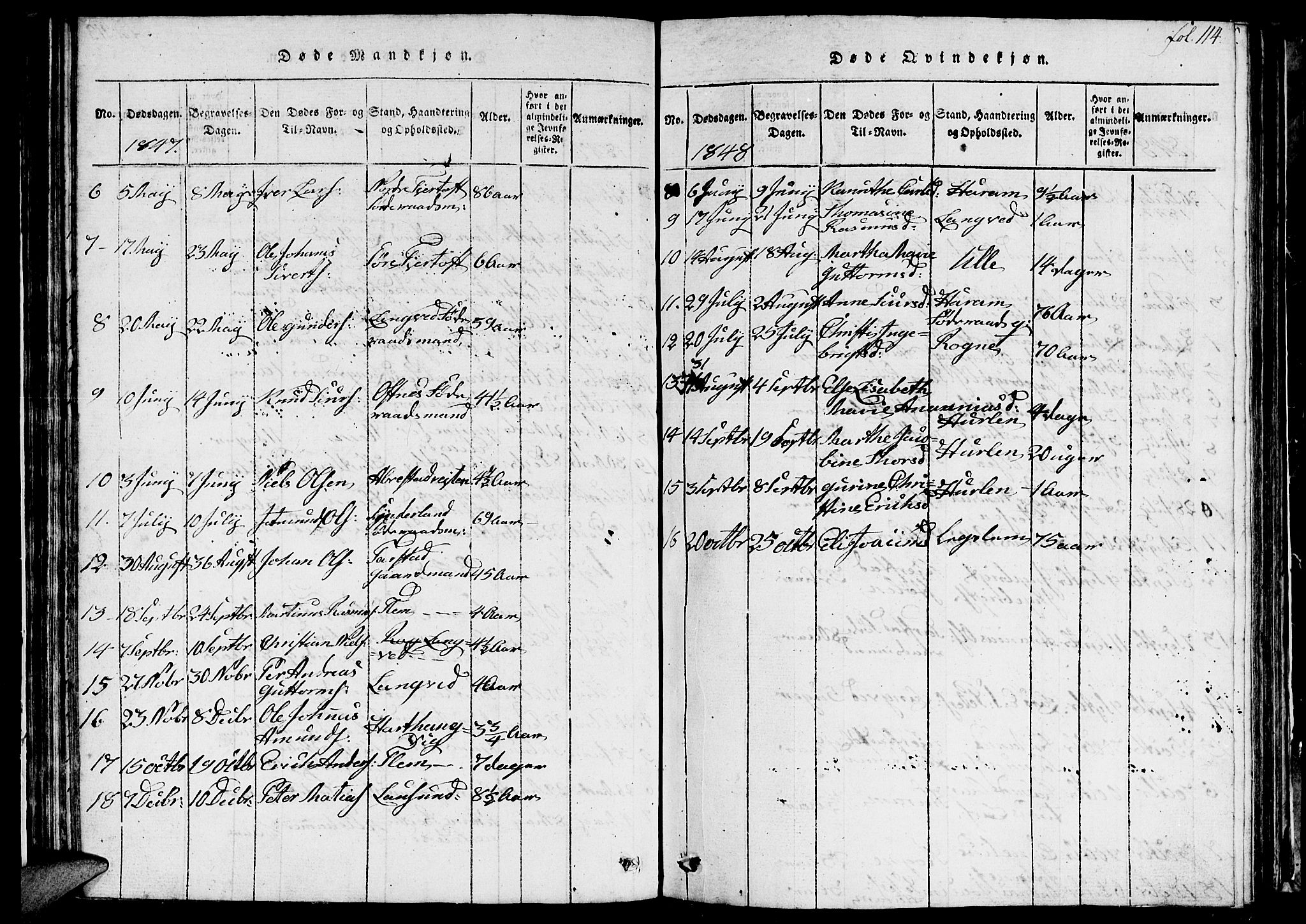 Ministerialprotokoller, klokkerbøker og fødselsregistre - Møre og Romsdal, AV/SAT-A-1454/536/L0506: Parish register (copy) no. 536C01, 1818-1859, p. 114