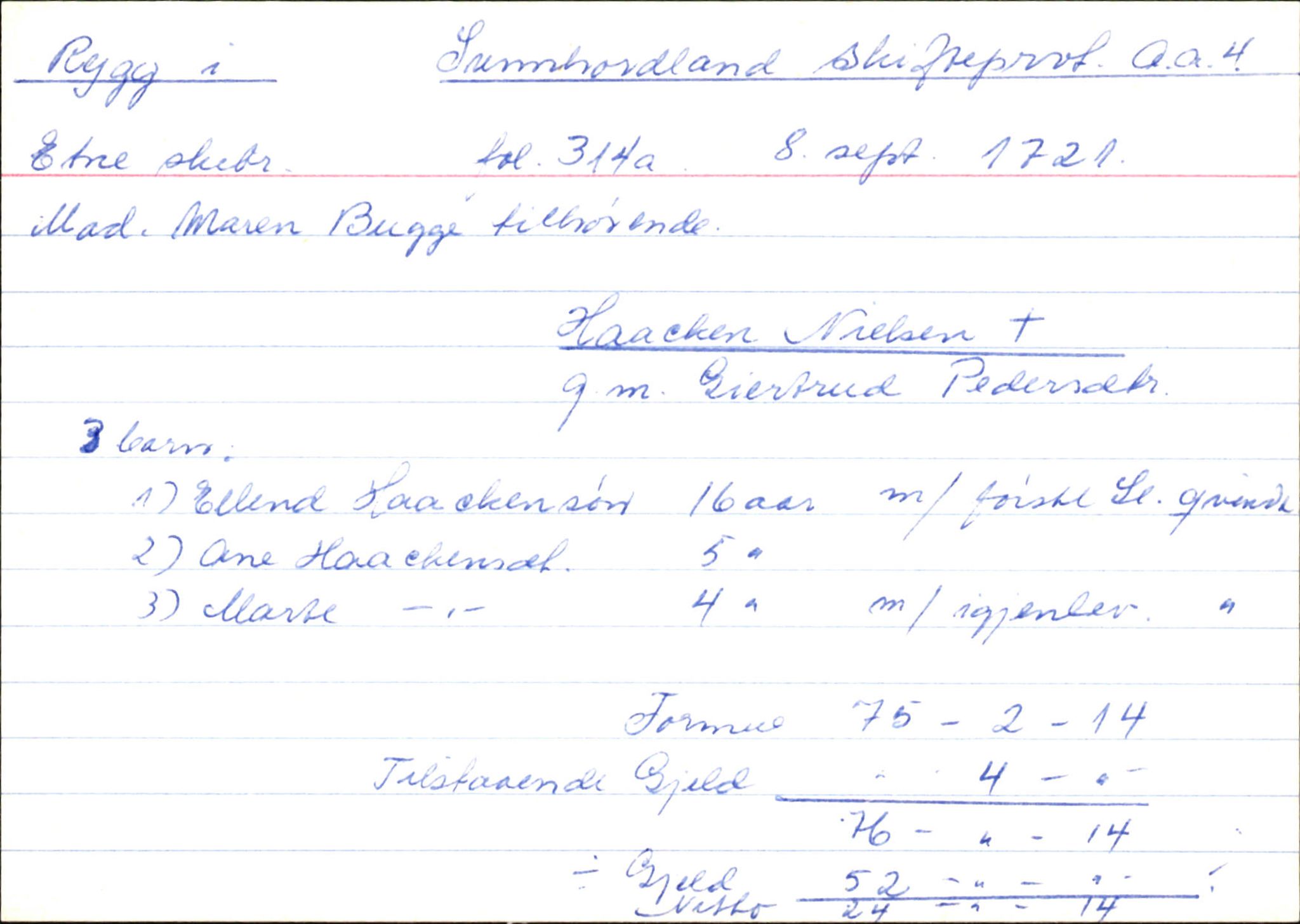 Skiftekort ved Statsarkivet i Bergen, SAB/SKIFTEKORT/004/L0003: Skifteprotokoll nr. 4, 1717-1722, p. 21