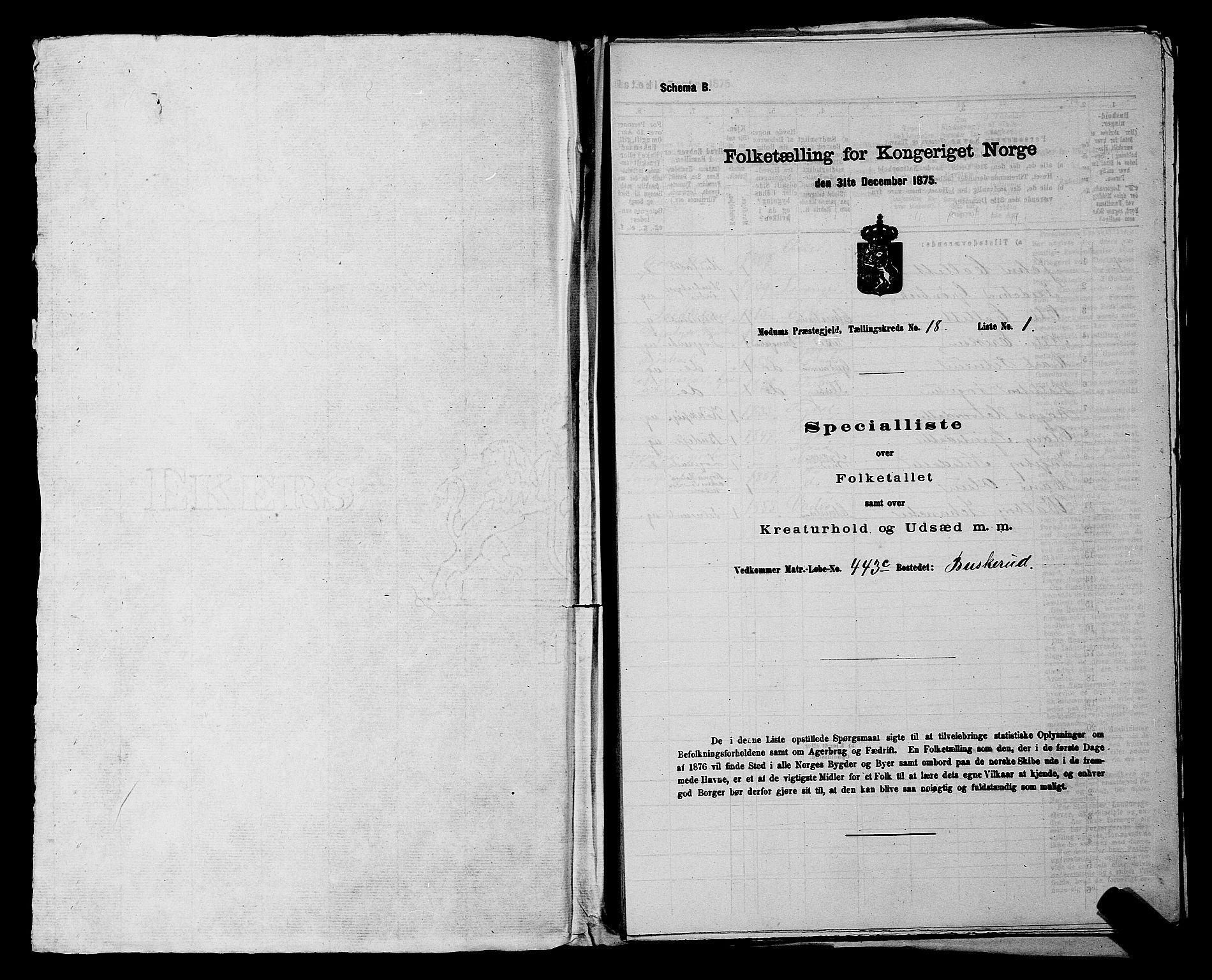 SAKO, 1875 census for 0623P Modum, 1875, p. 2269