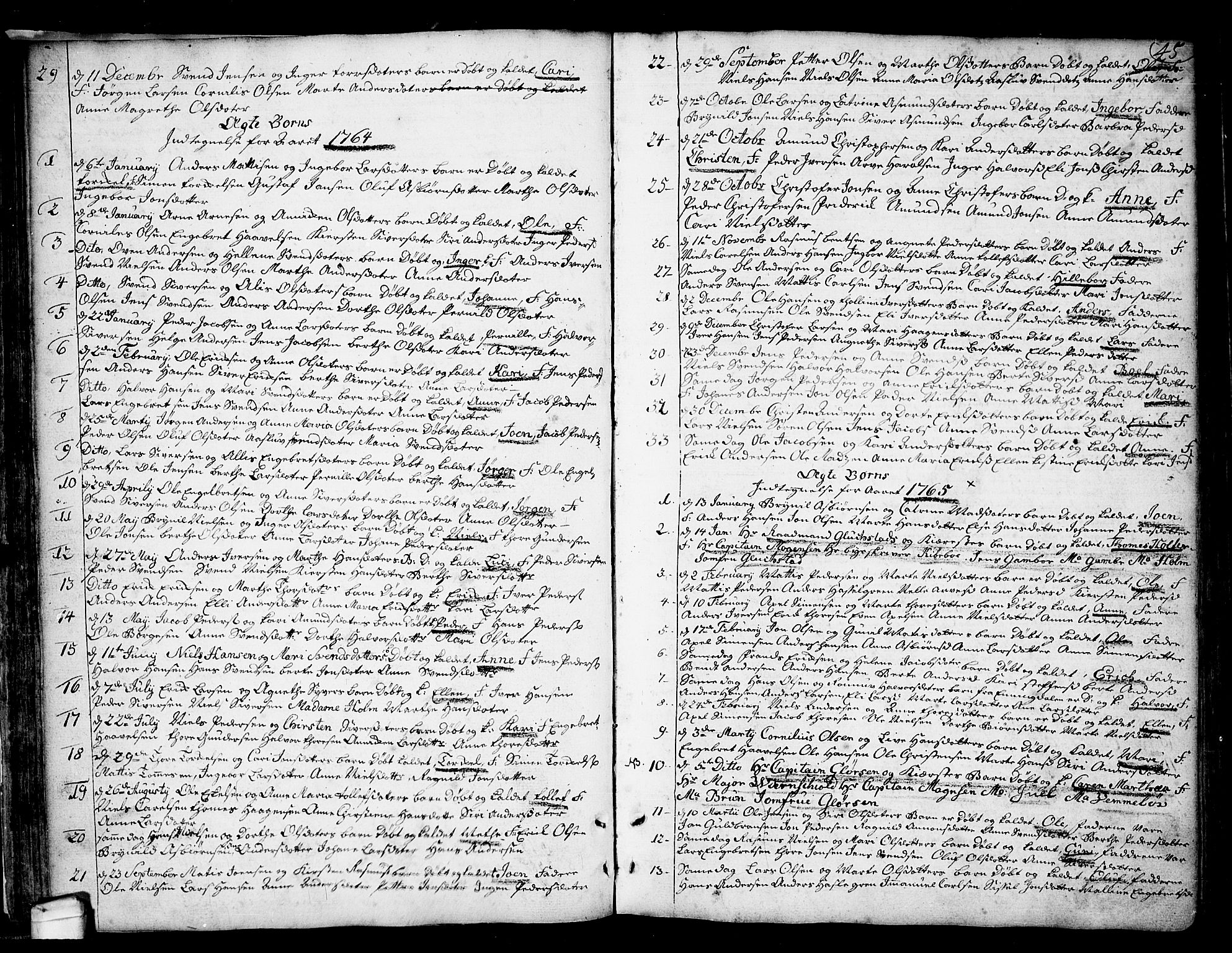 Idd prestekontor Kirkebøker, SAO/A-10911/F/Fa/L0001: Parish register (official) no. I 1, 1720-1769, p. 45