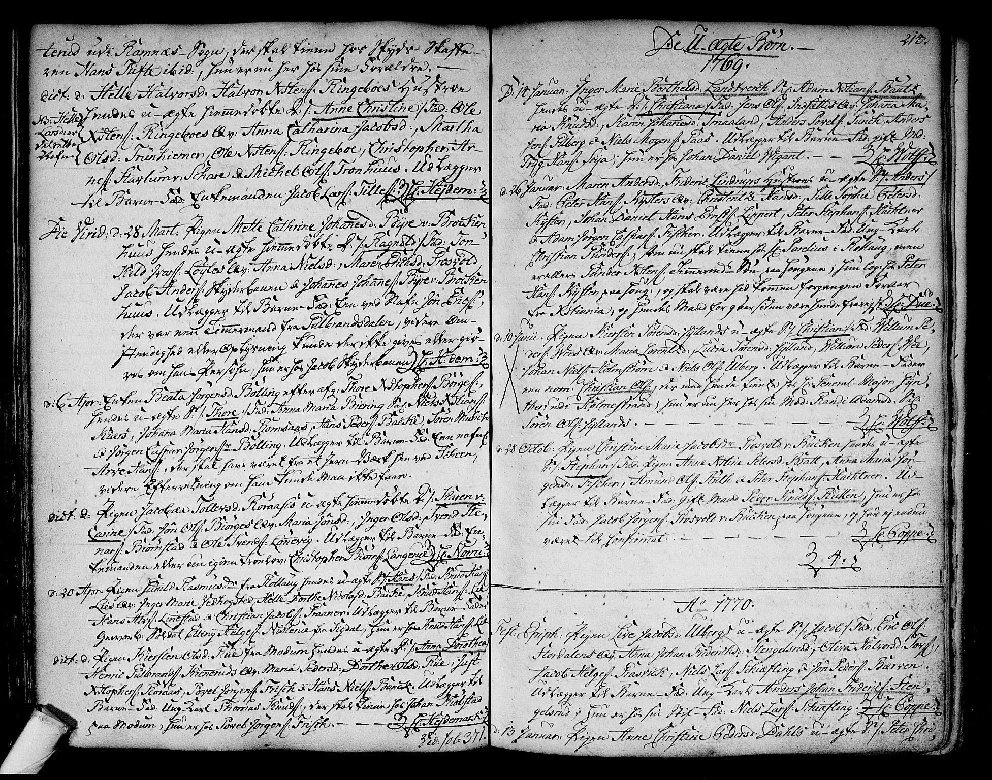 Kongsberg kirkebøker, SAKO/A-22/F/Fa/L0005: Parish register (official) no. I 5, 1769-1782, p. 214