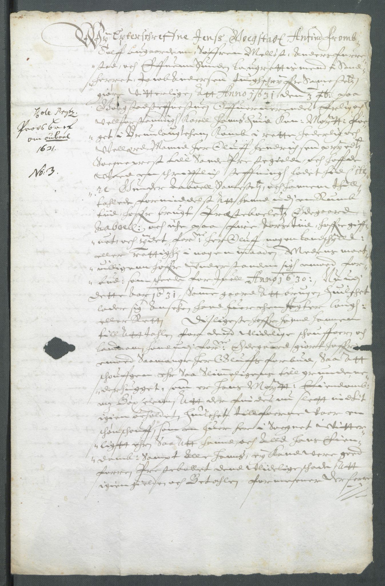 Riksarkivets diplomsamling, AV/RA-EA-5965/F02/L0141: Dokumenter, 1631, p. 19