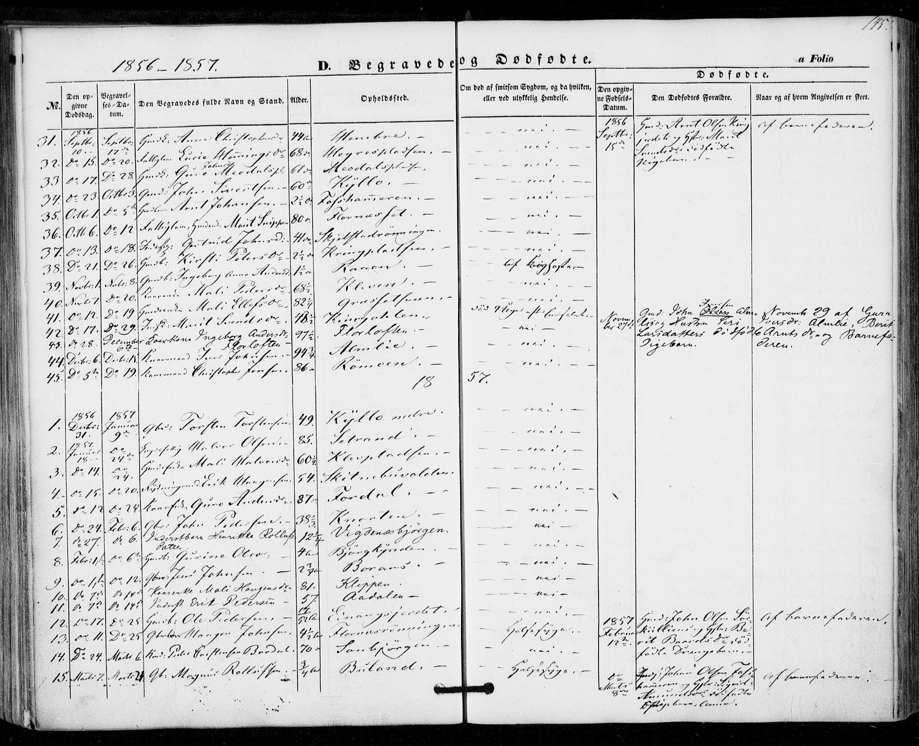 Ministerialprotokoller, klokkerbøker og fødselsregistre - Nord-Trøndelag, SAT/A-1458/703/L0028: Parish register (official) no. 703A01, 1850-1862, p. 145