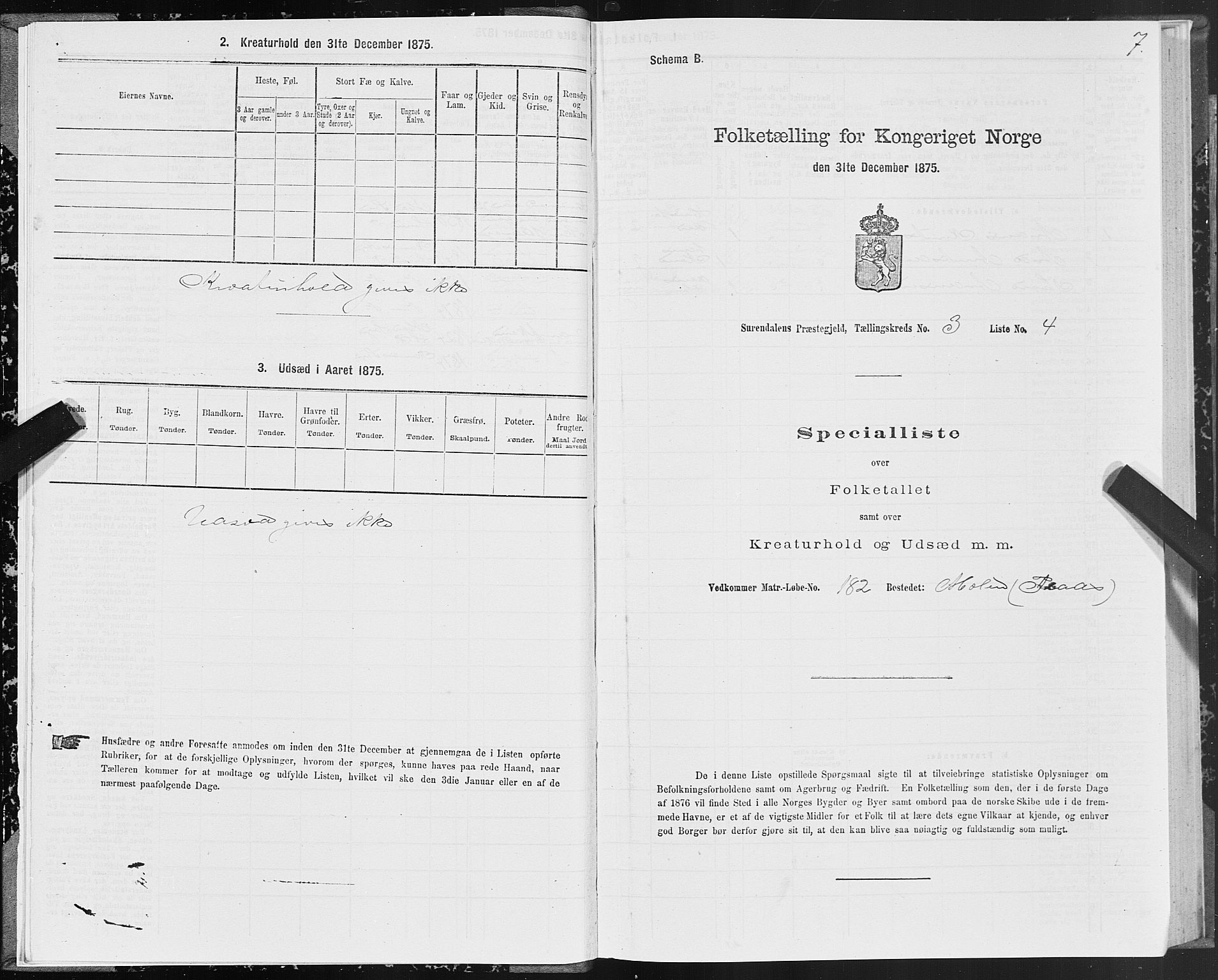 SAT, 1875 census for 1566P Surnadal, 1875, p. 2007